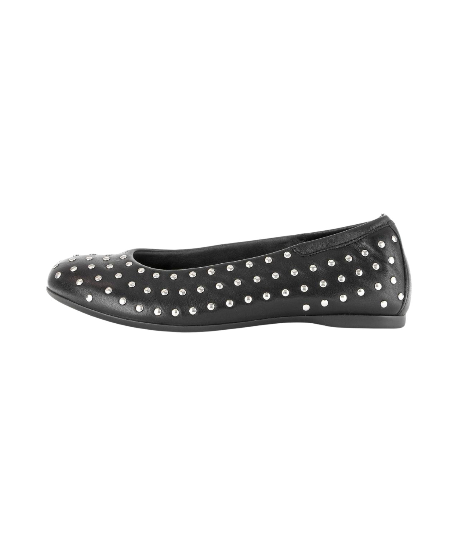 Gabor - Sort dame ballerina med nitter