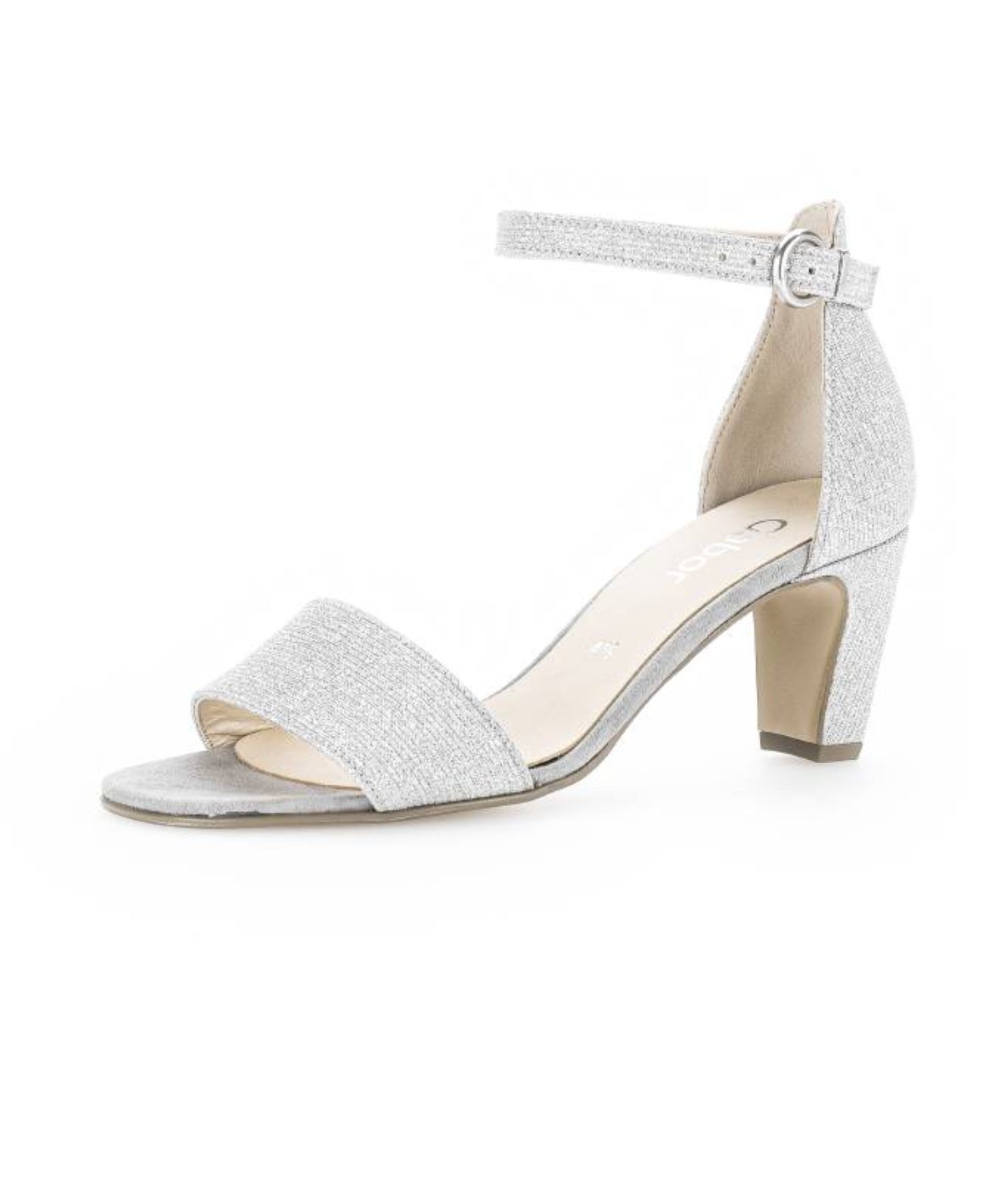 Gabor - Sølv glimmer pumps