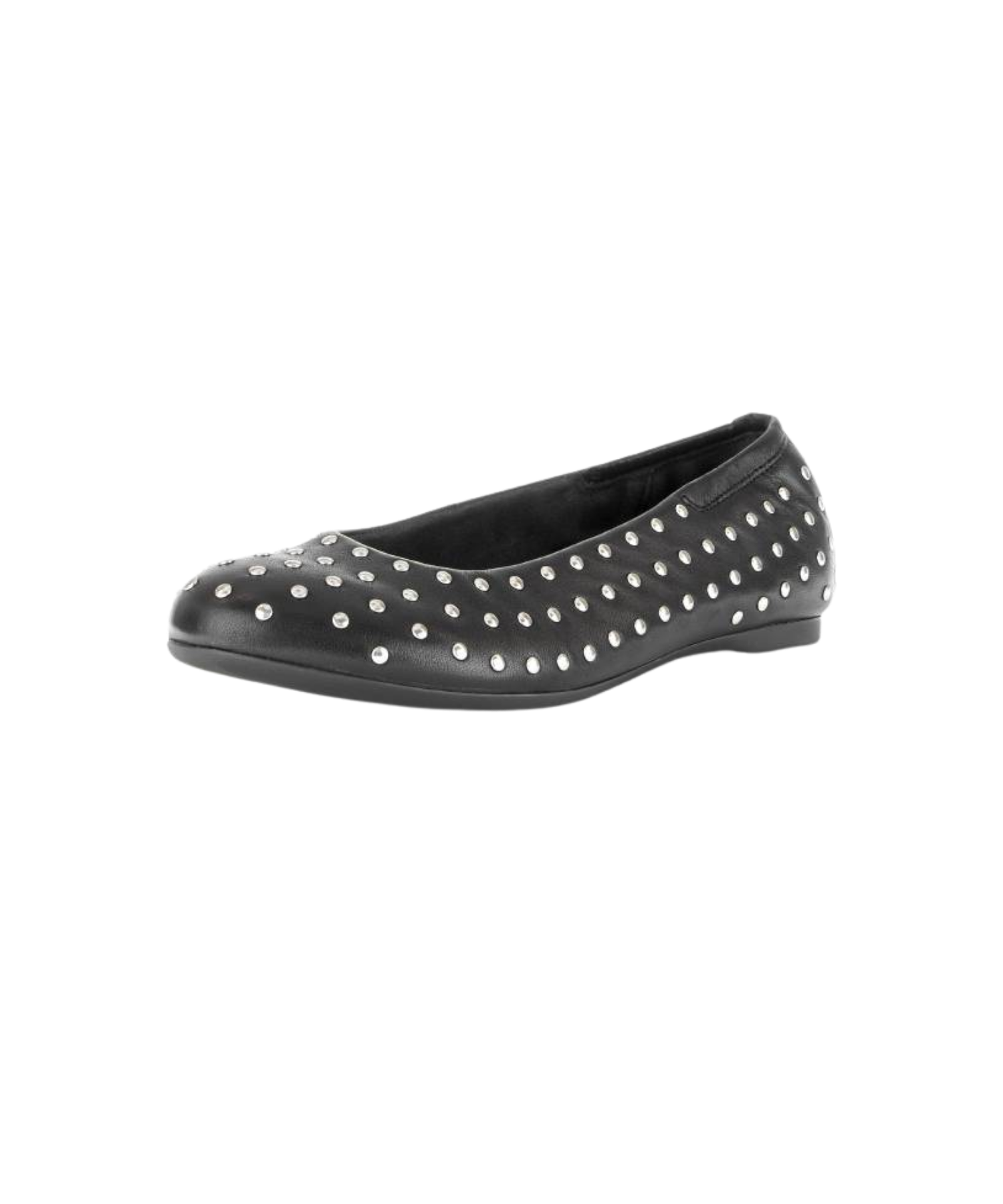 Gabor - Sort dame ballerina med nitter