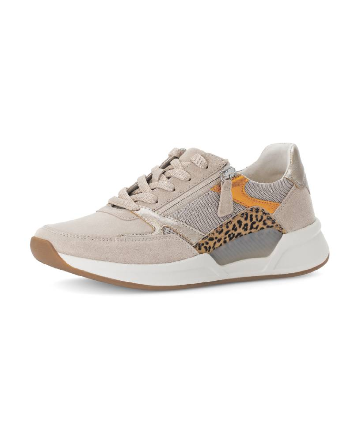 Gabor Rollingsoft - Lys sneakers med leopard