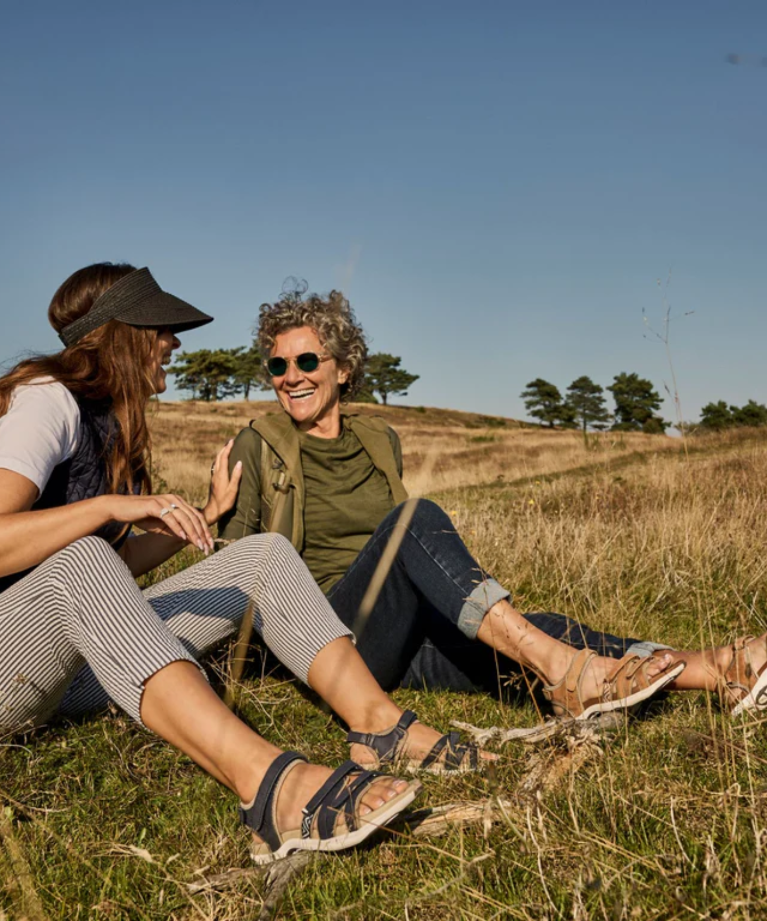 Green Comfort - Blå dame sandal med Velcro