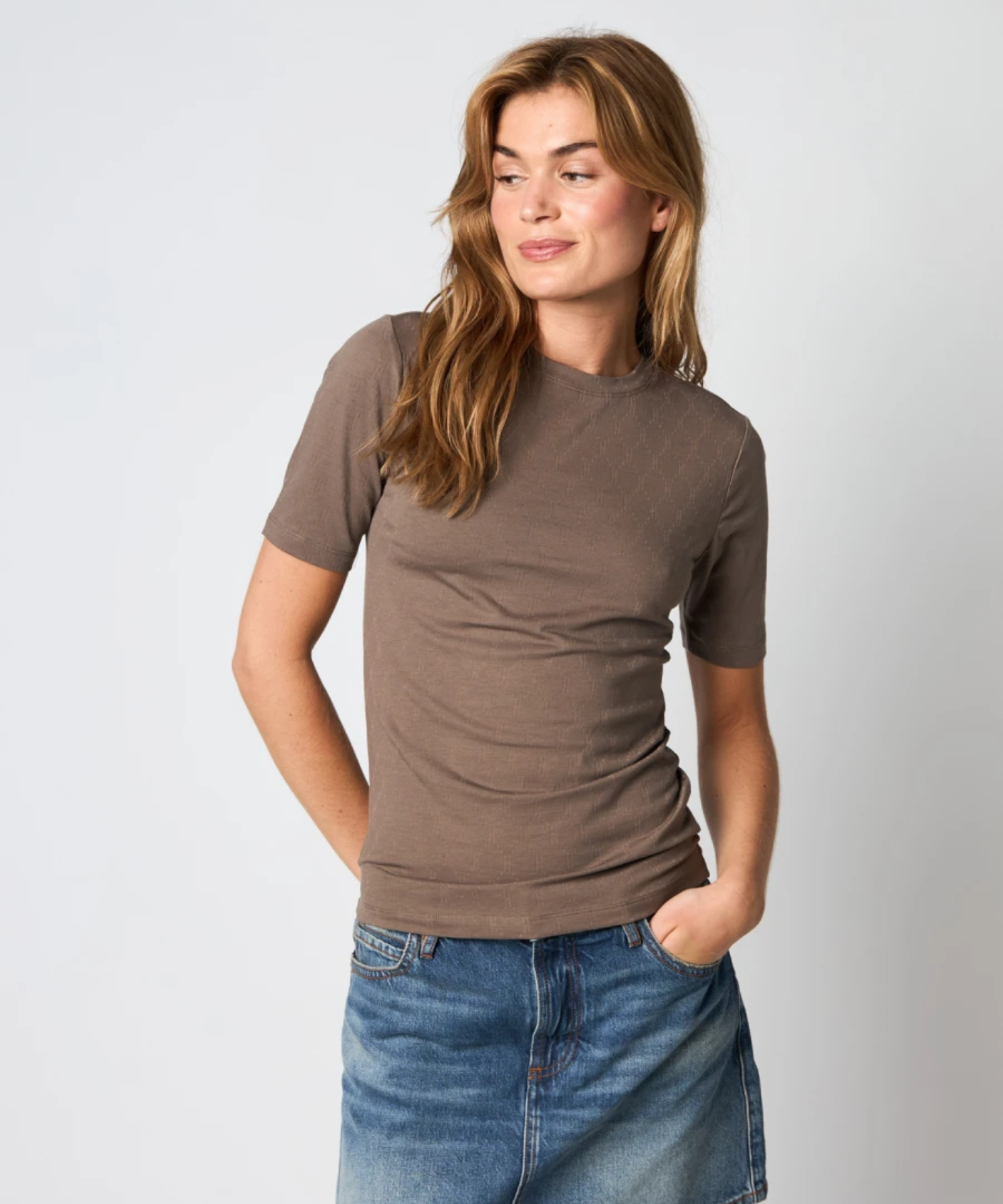Hype the detail - Dame t-shirt brun