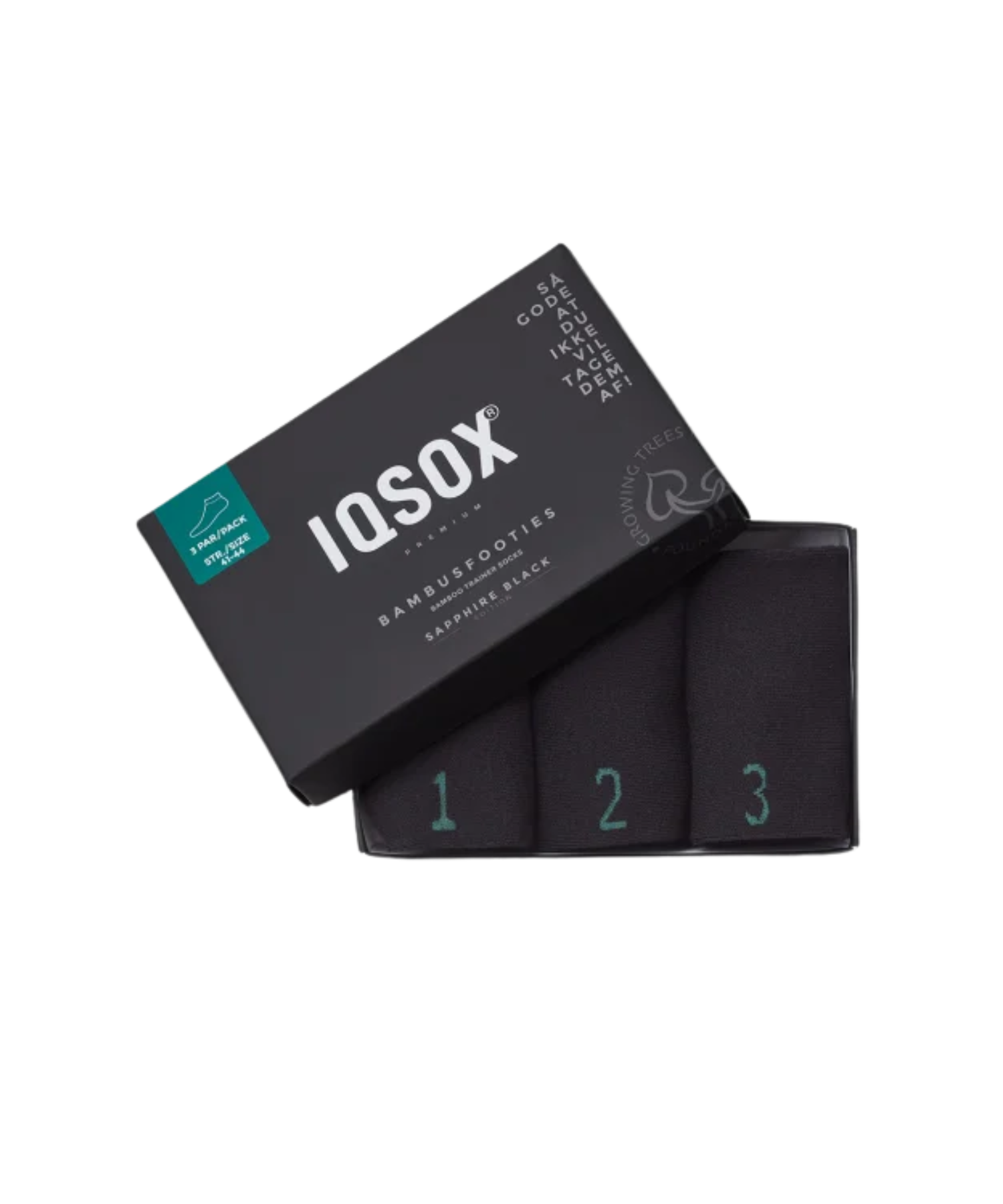 IQSOX - Sorte bambus footies til damer og herre