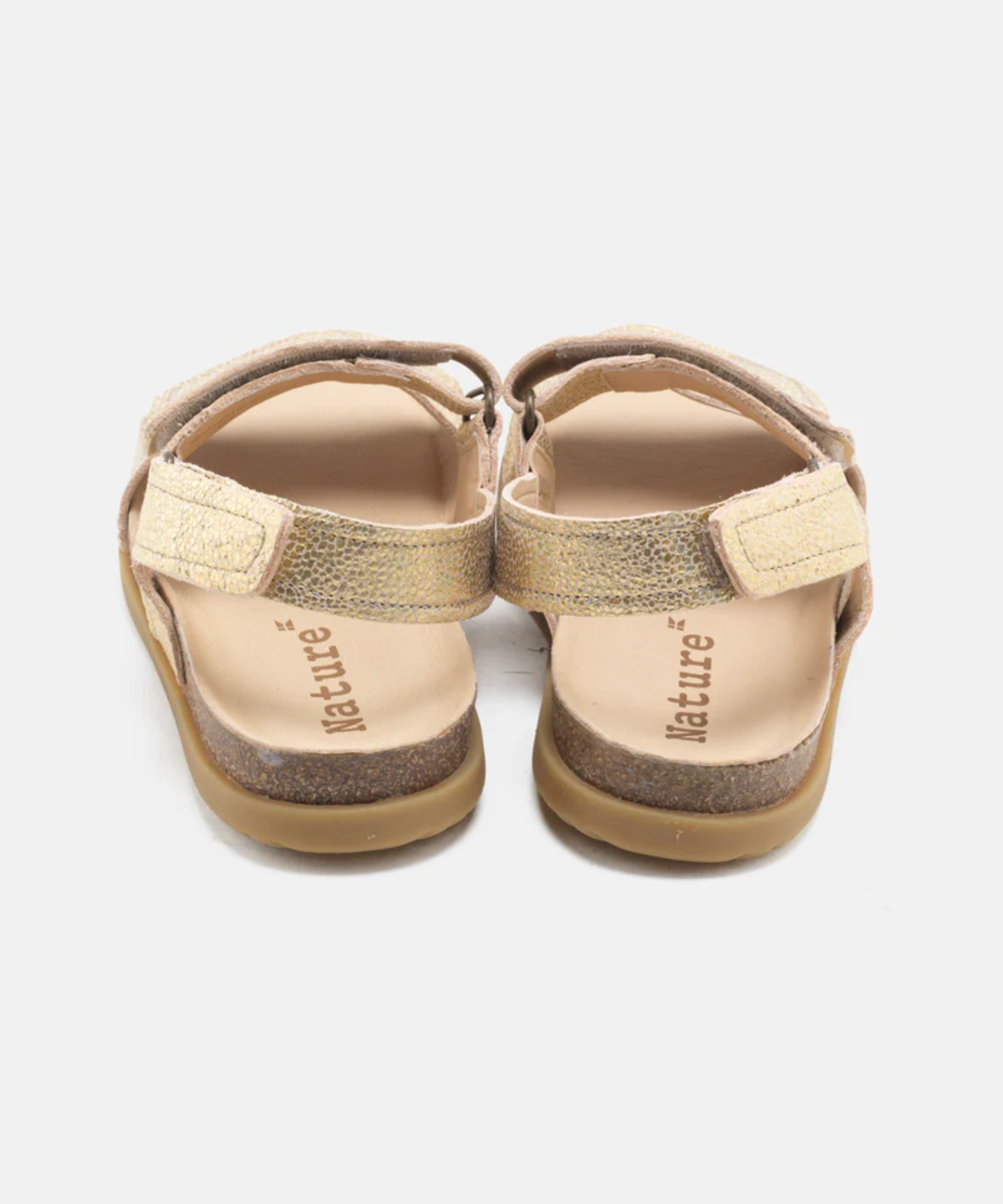 Nature - dame sandal i guld