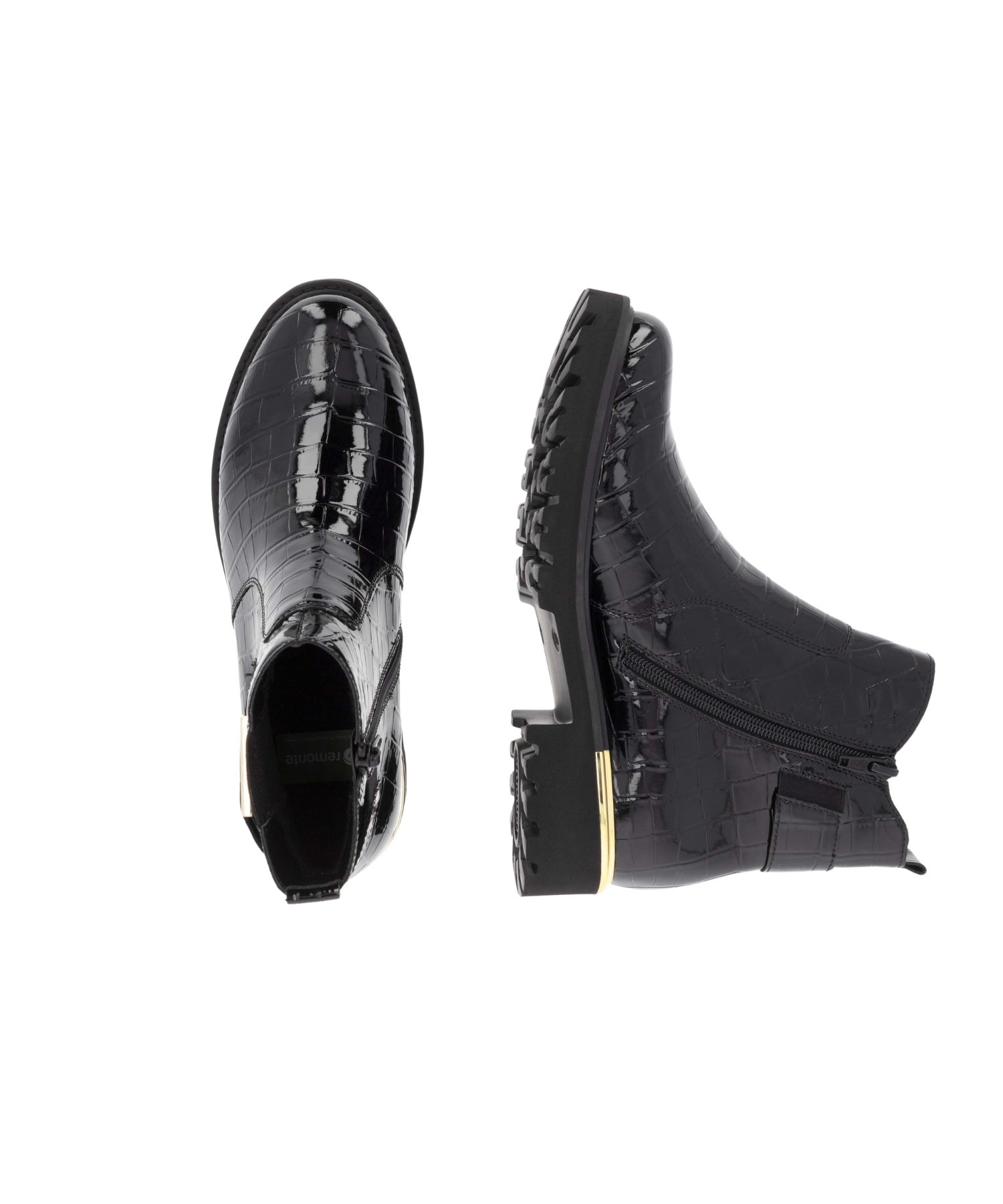 Remonte - Sort lak støvle