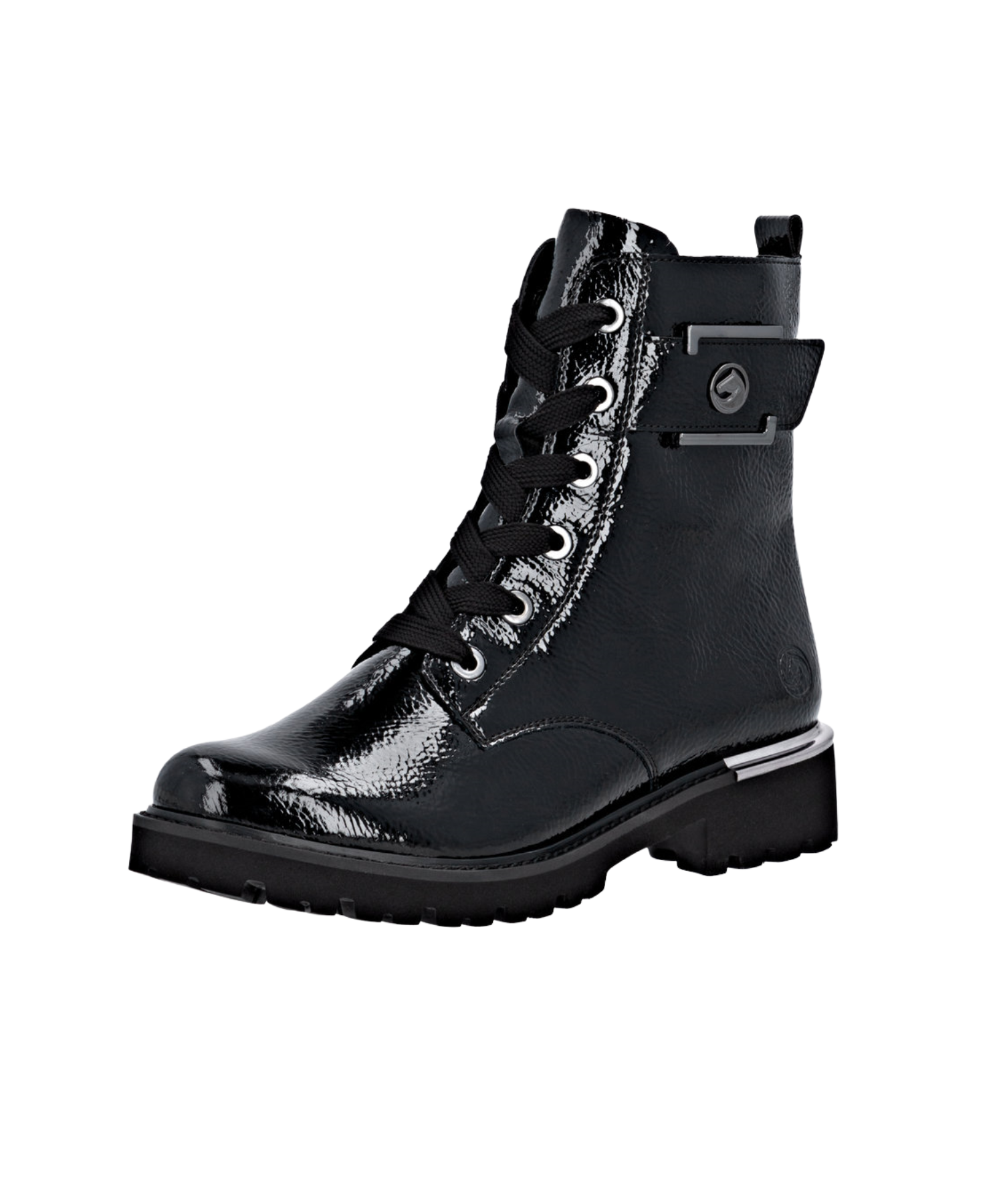 Remonte - Sort lak dame støvle