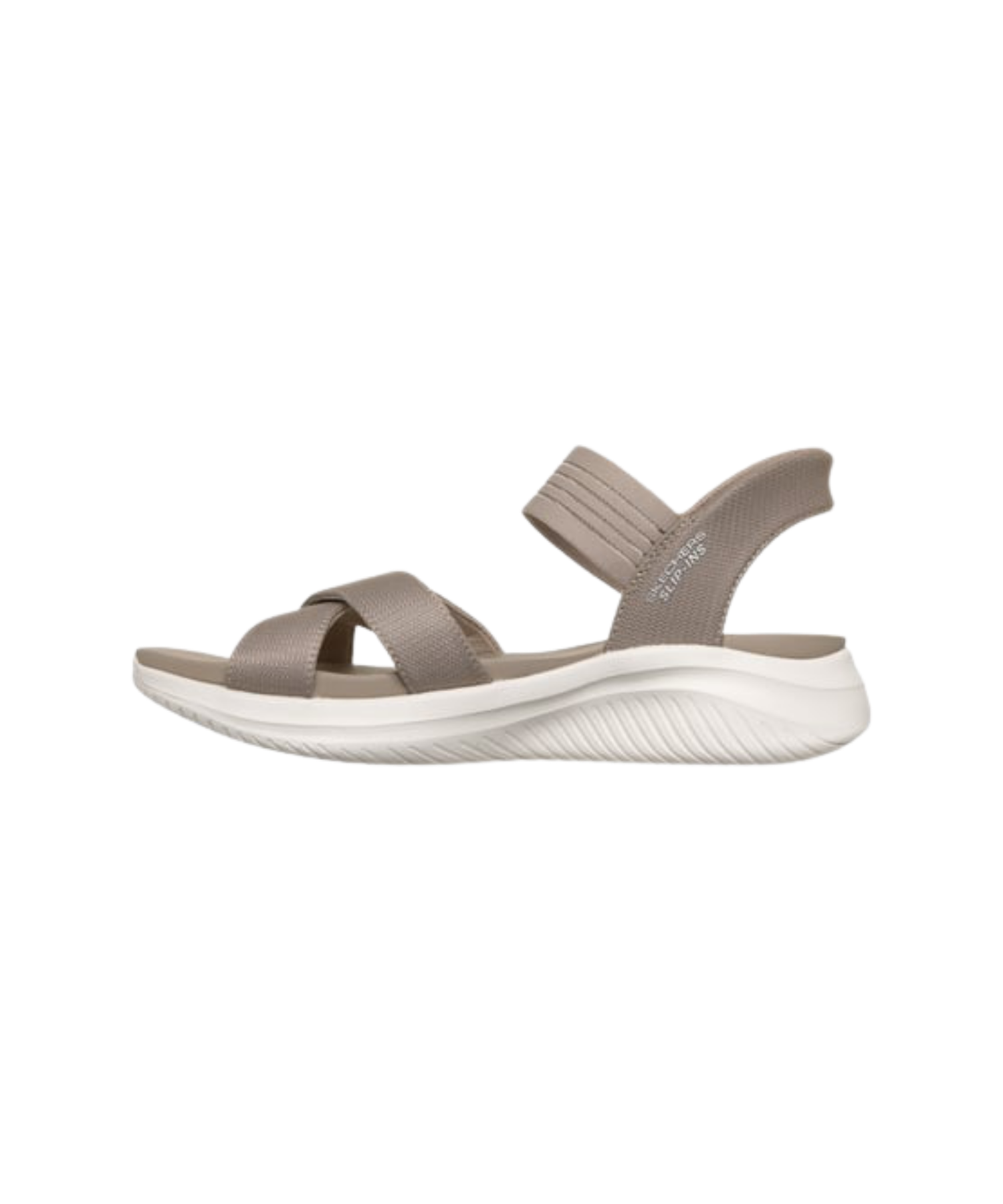 Skechers - Dame slip-in sandal i beige
