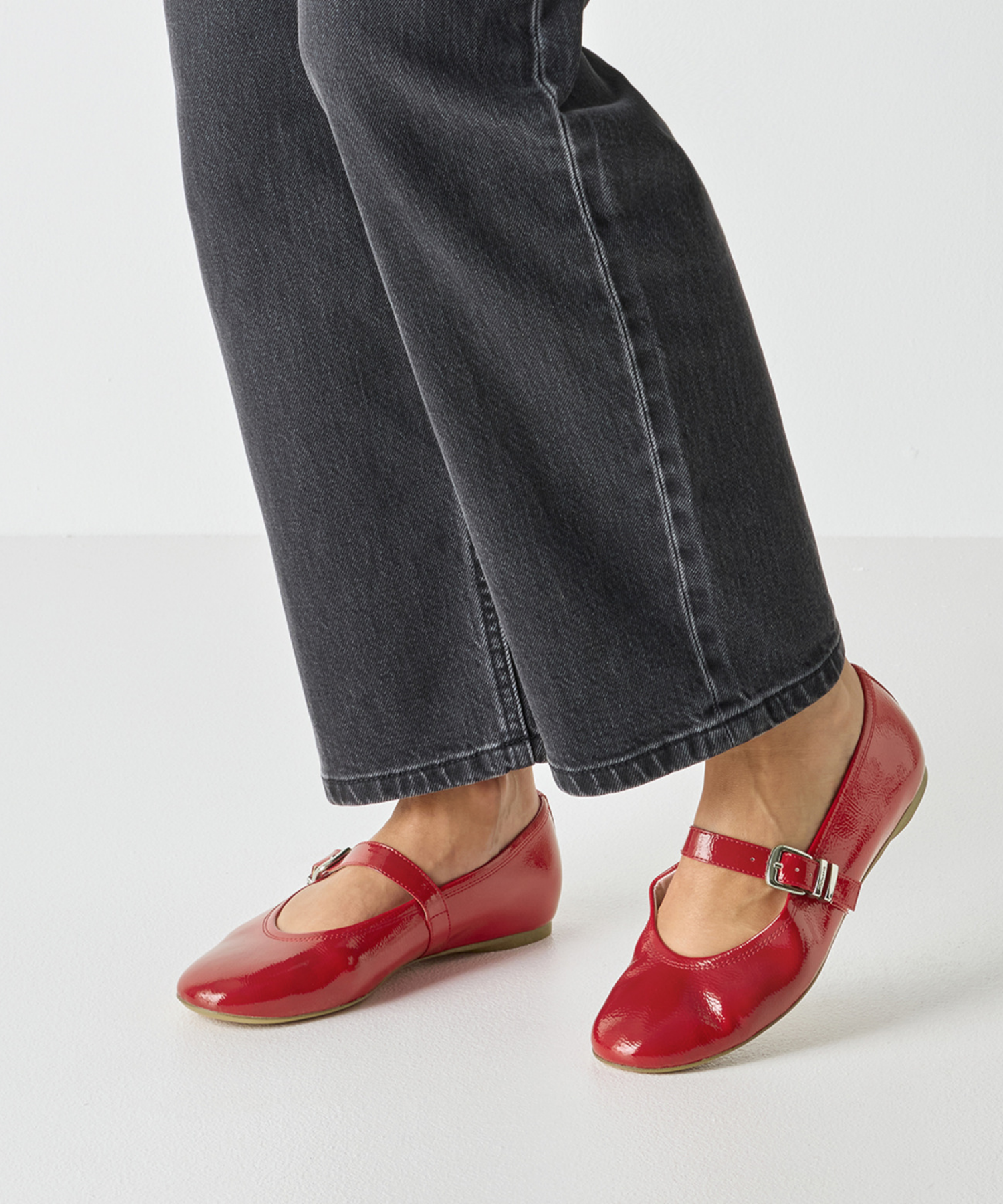 Tamaris - Rød dame ballerina