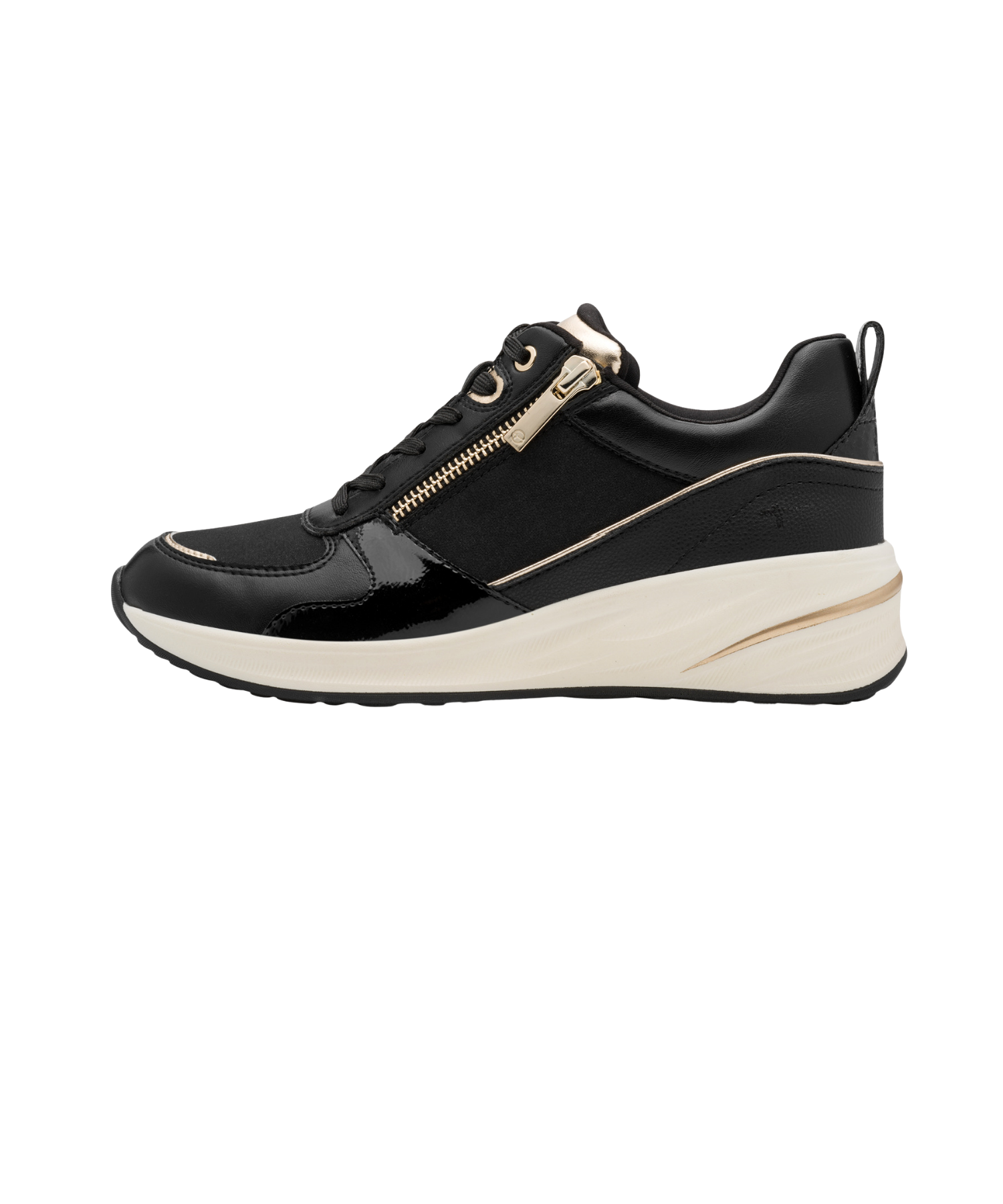 Tamaris - Sort/guld damesneakers