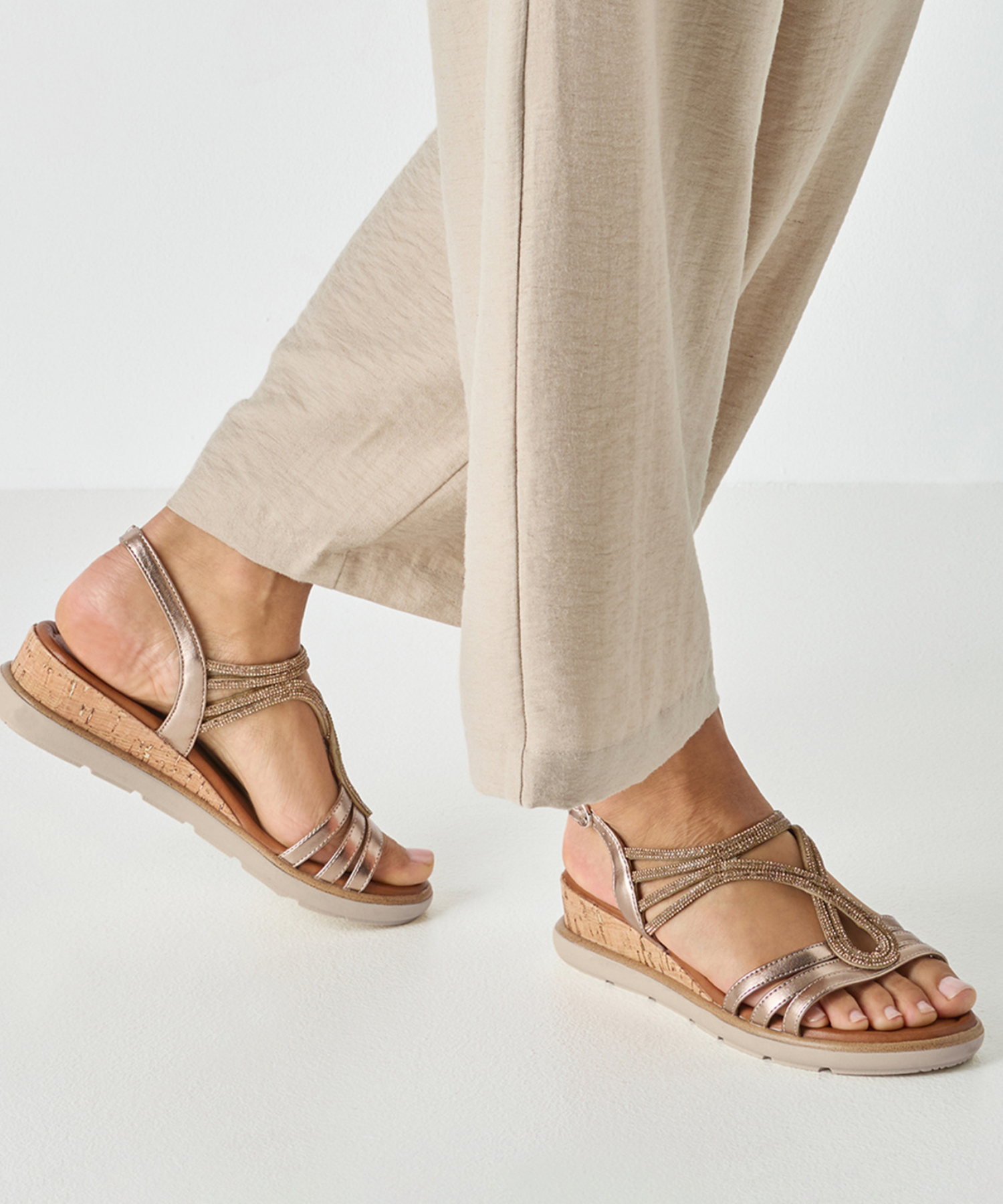 Tamaris - Bronze damesandal