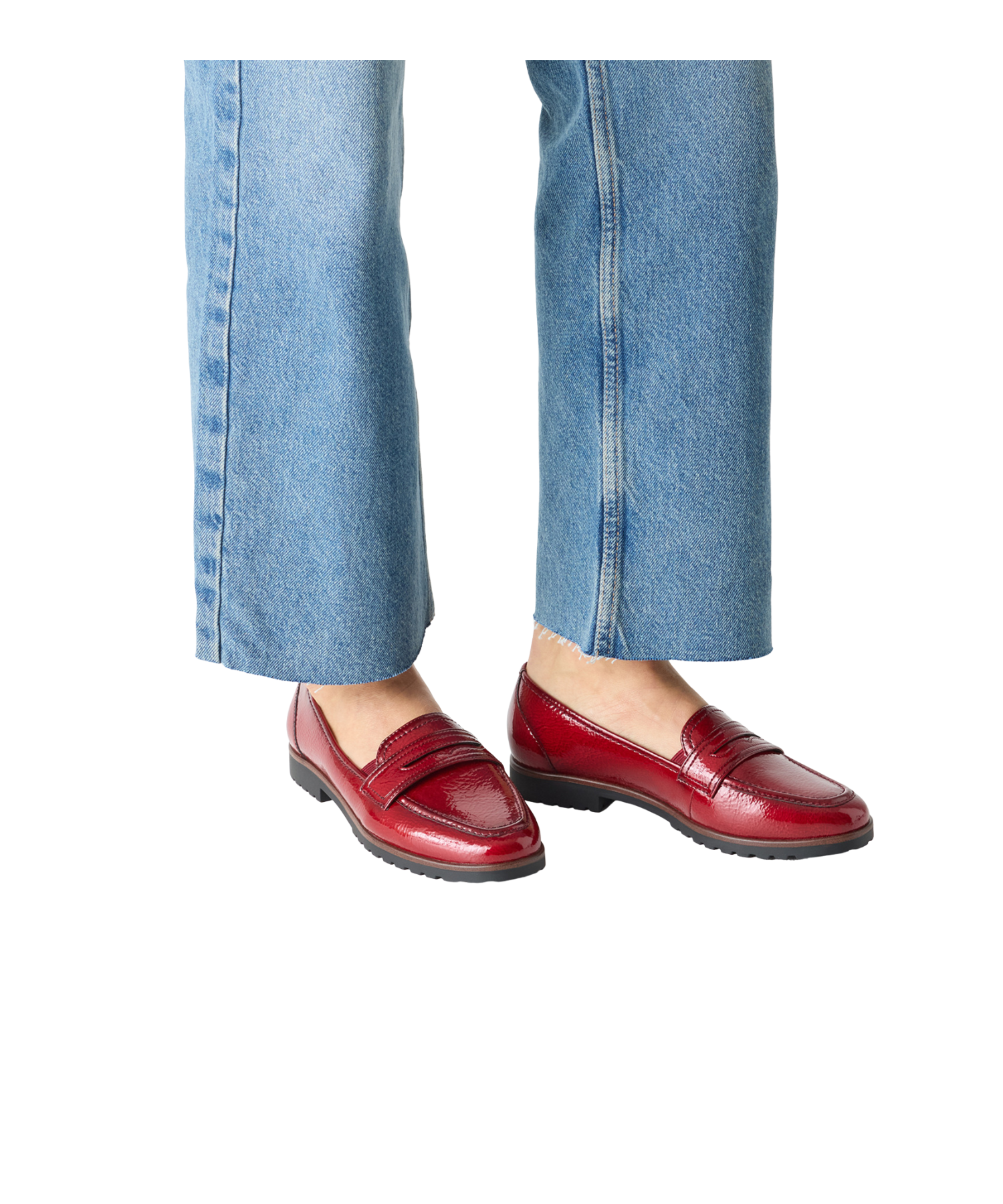 Tamaris - Rød dame loafers