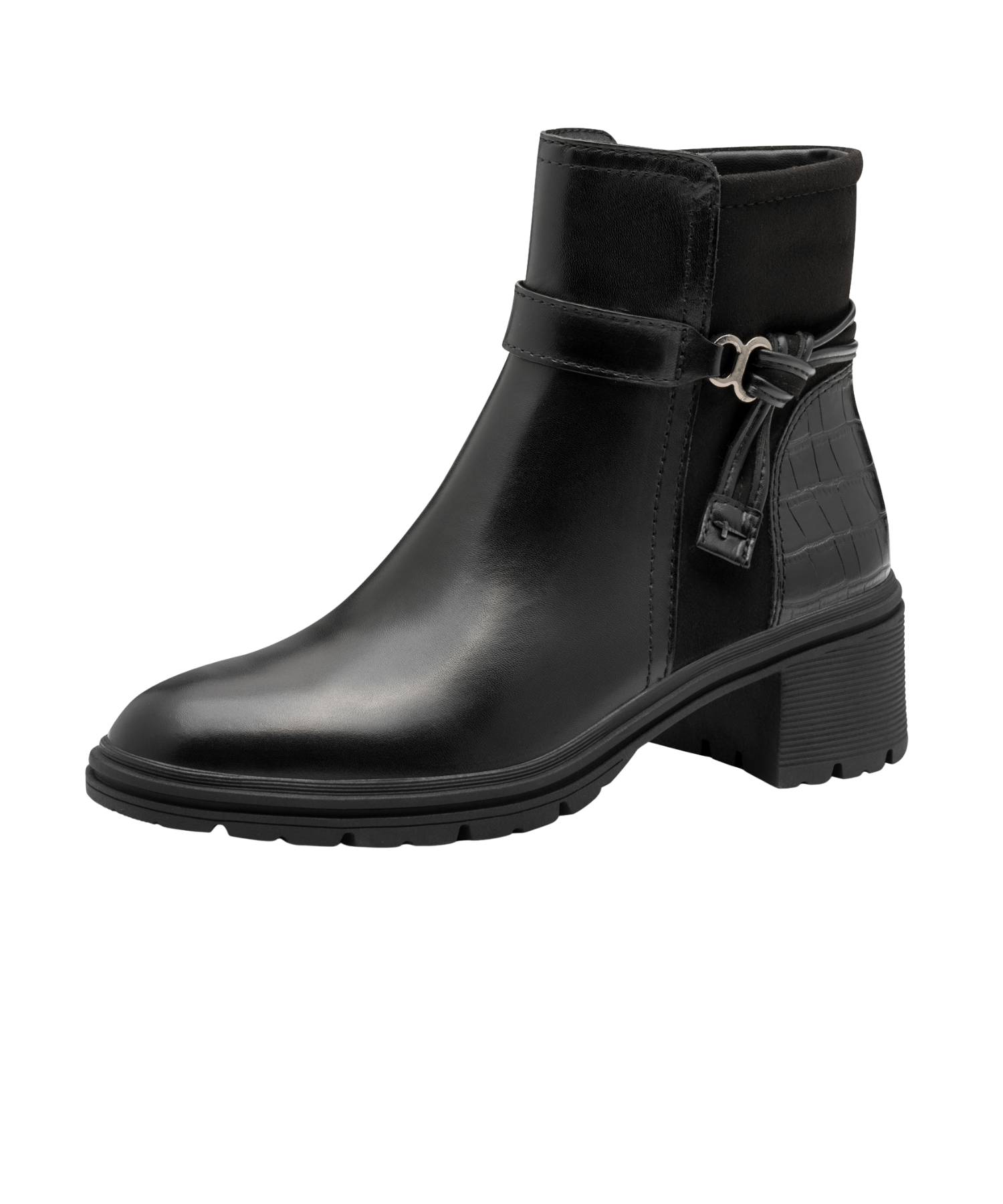 Tamaris - Sort læder damestøvle