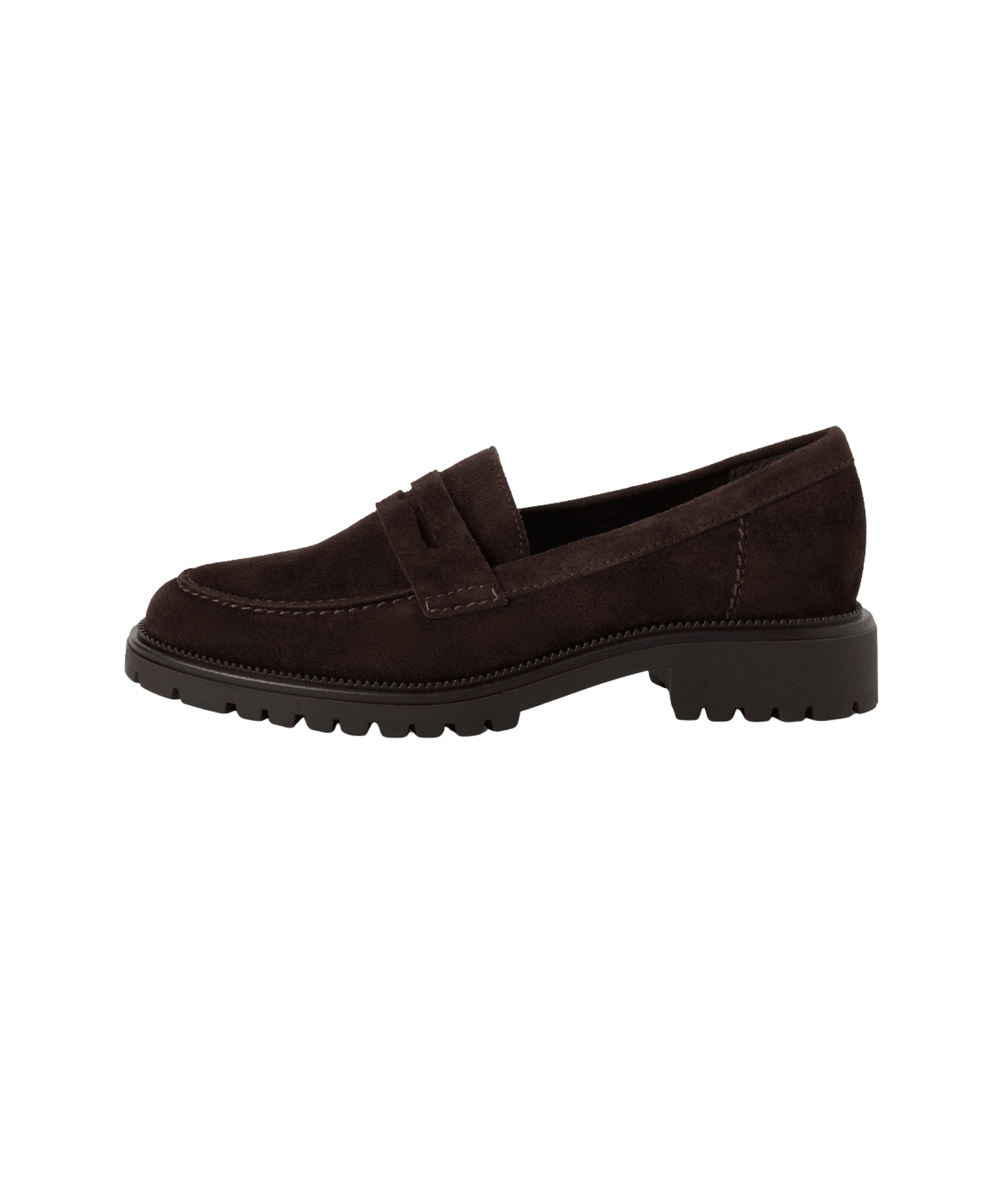 Tamaris - Dame loafers I mørk brun skind