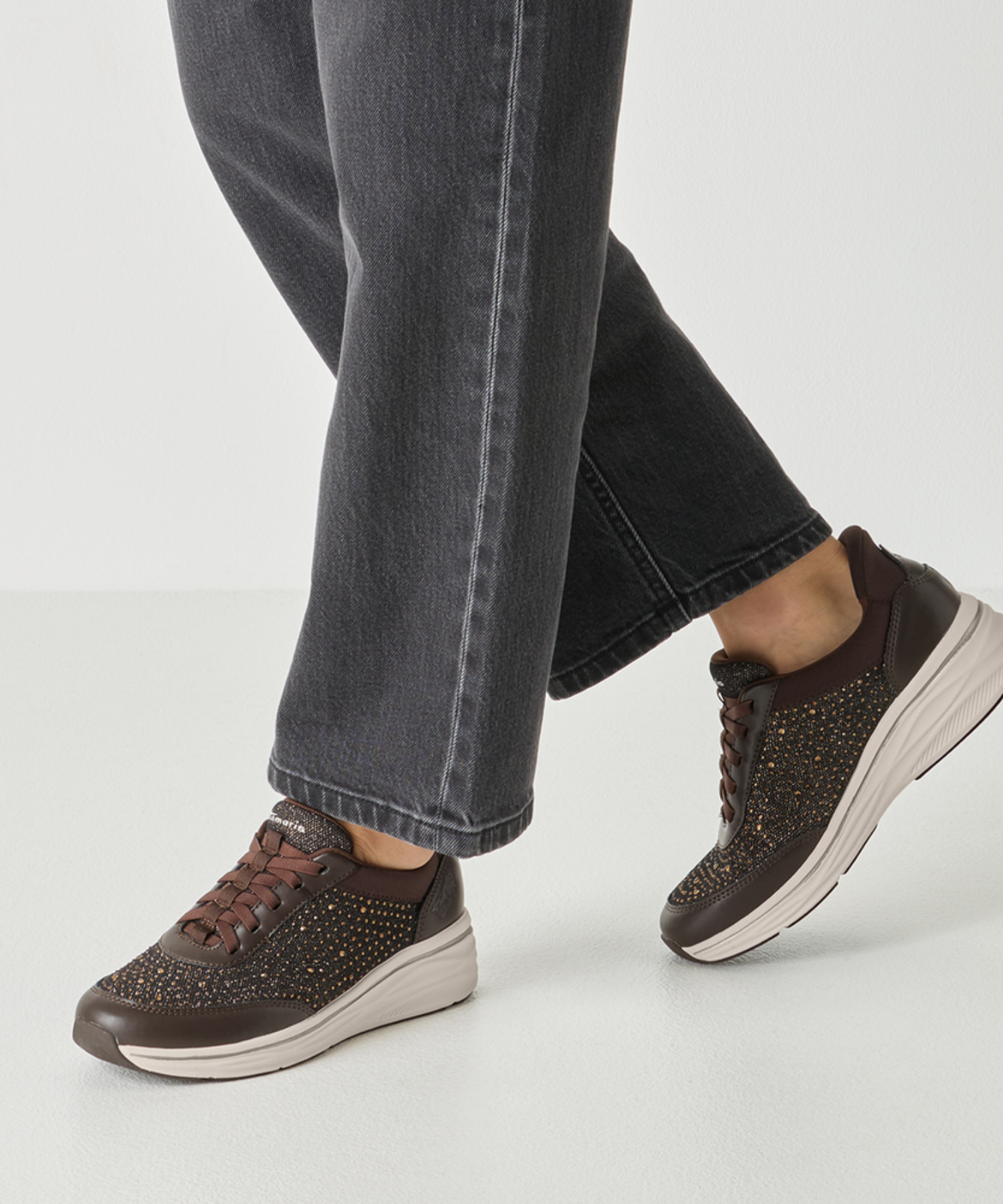 Tamaris - Dame sneakers med glimmer