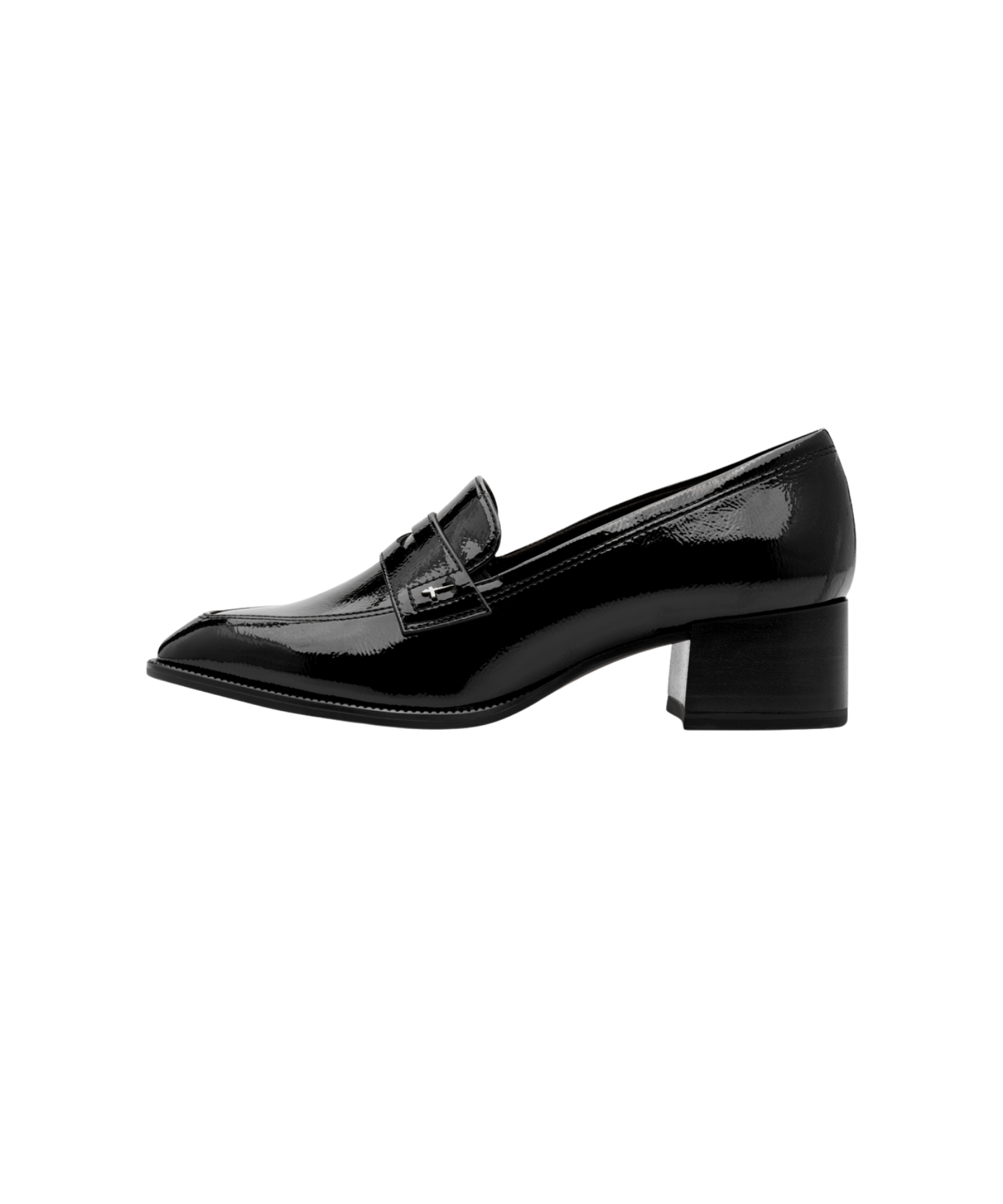 Tamaris - Sort dame loafers i lak