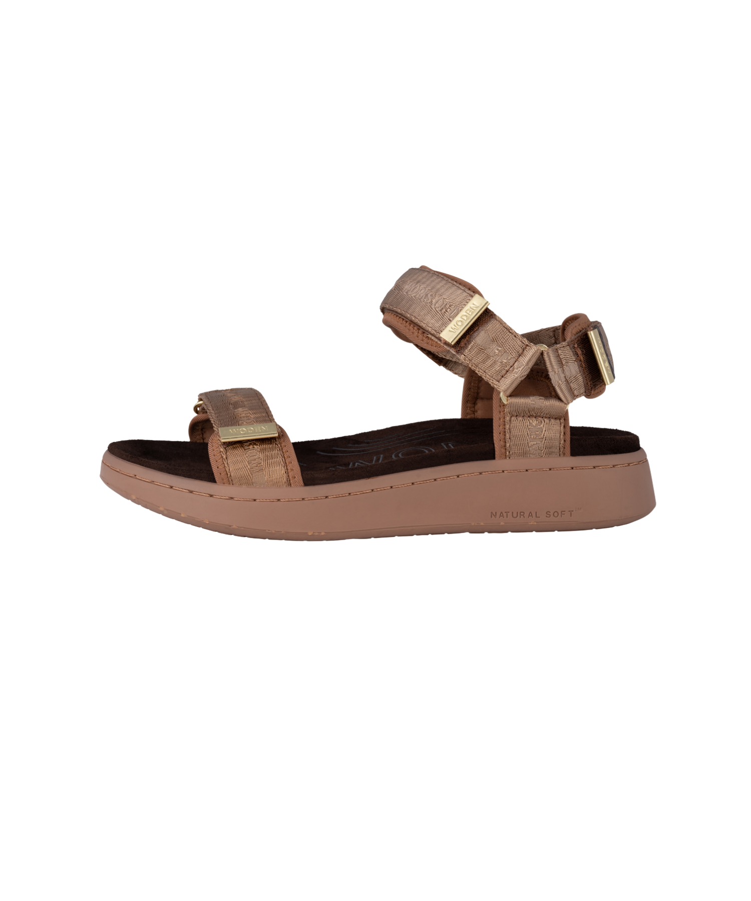 Woden - Line Heritage Damesandal Caramel