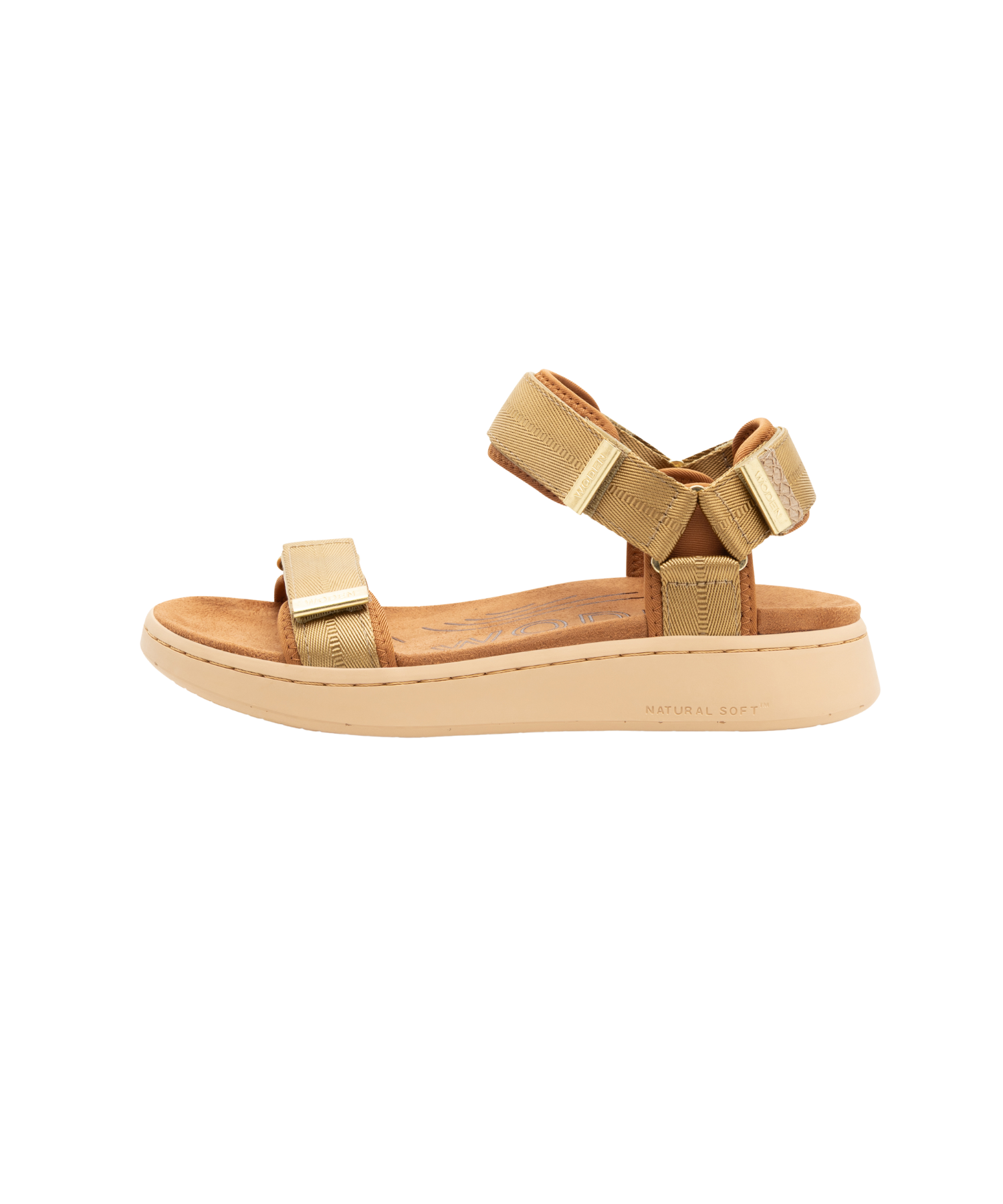 Woden - Line Khaki Damesandal