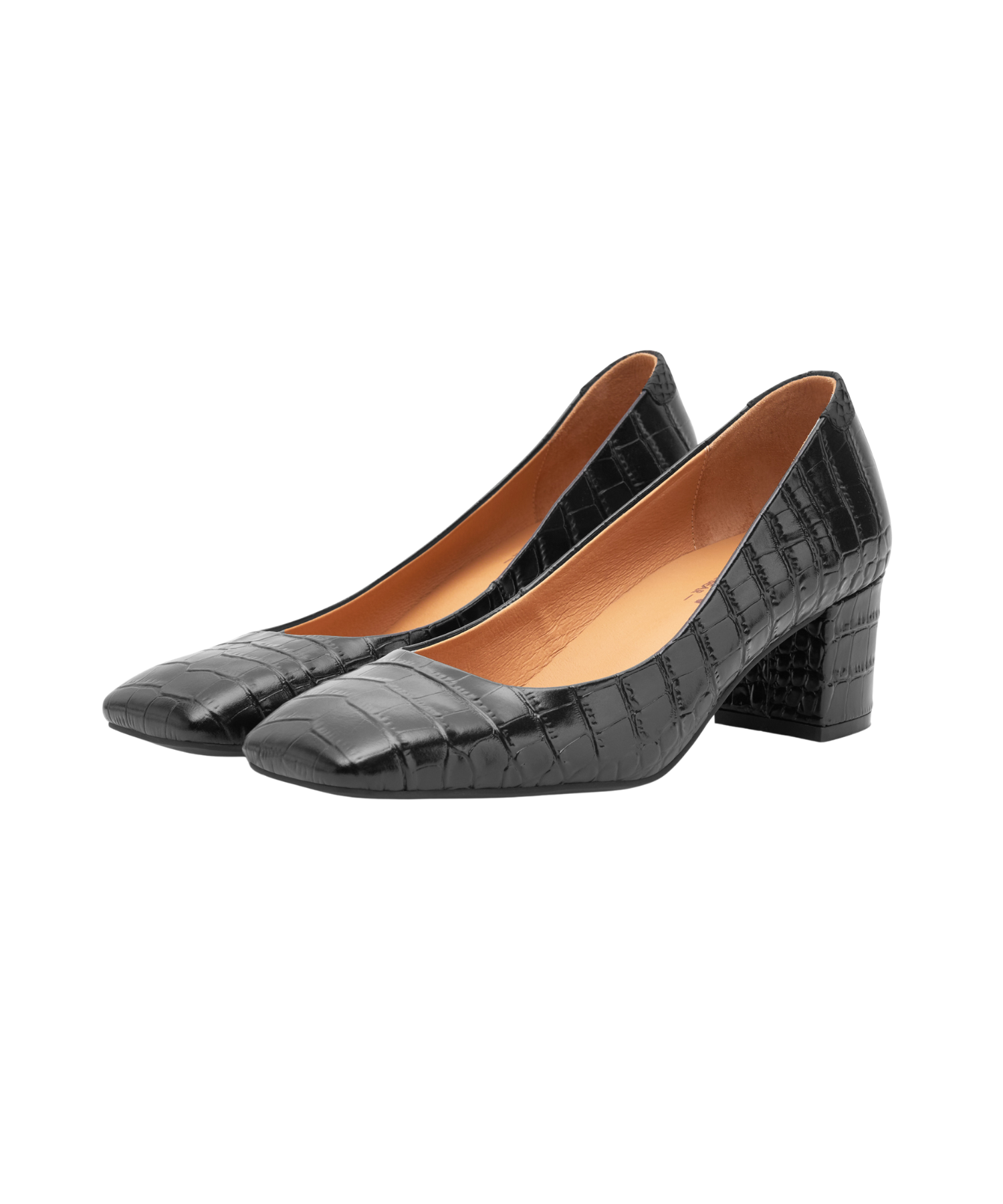 Woden - Damepumps Marie Low Croco