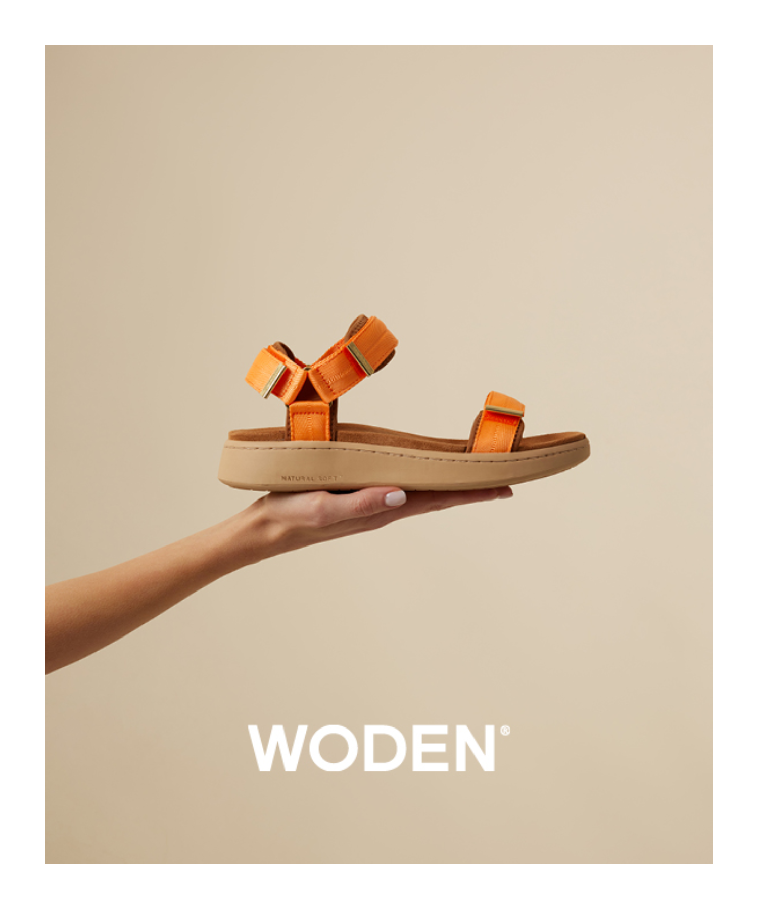 Woden - Line tiger damesandal
