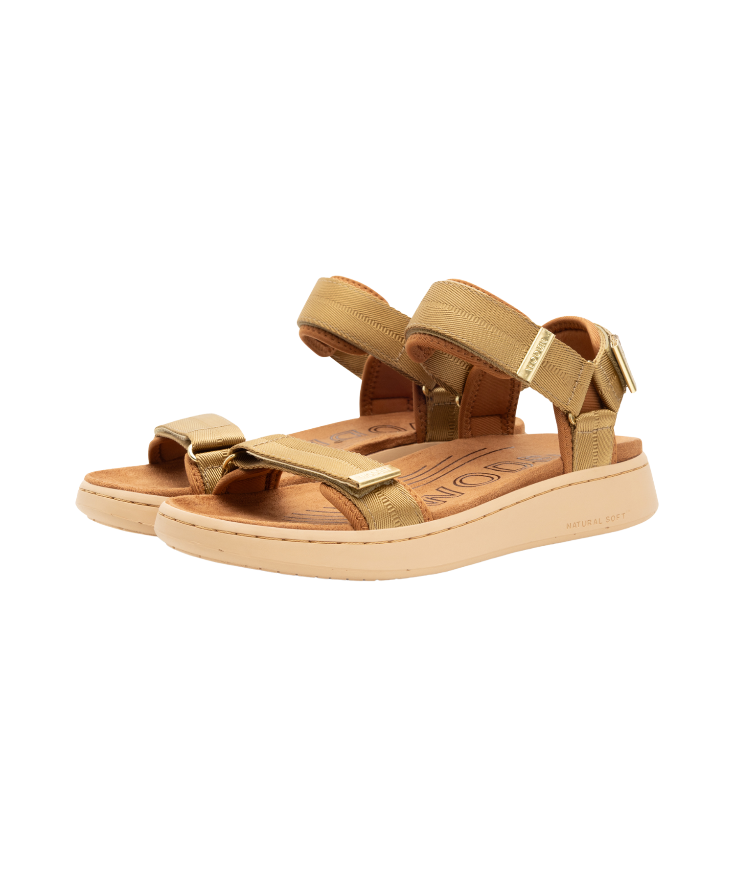 Woden - Line Khaki Damesandal