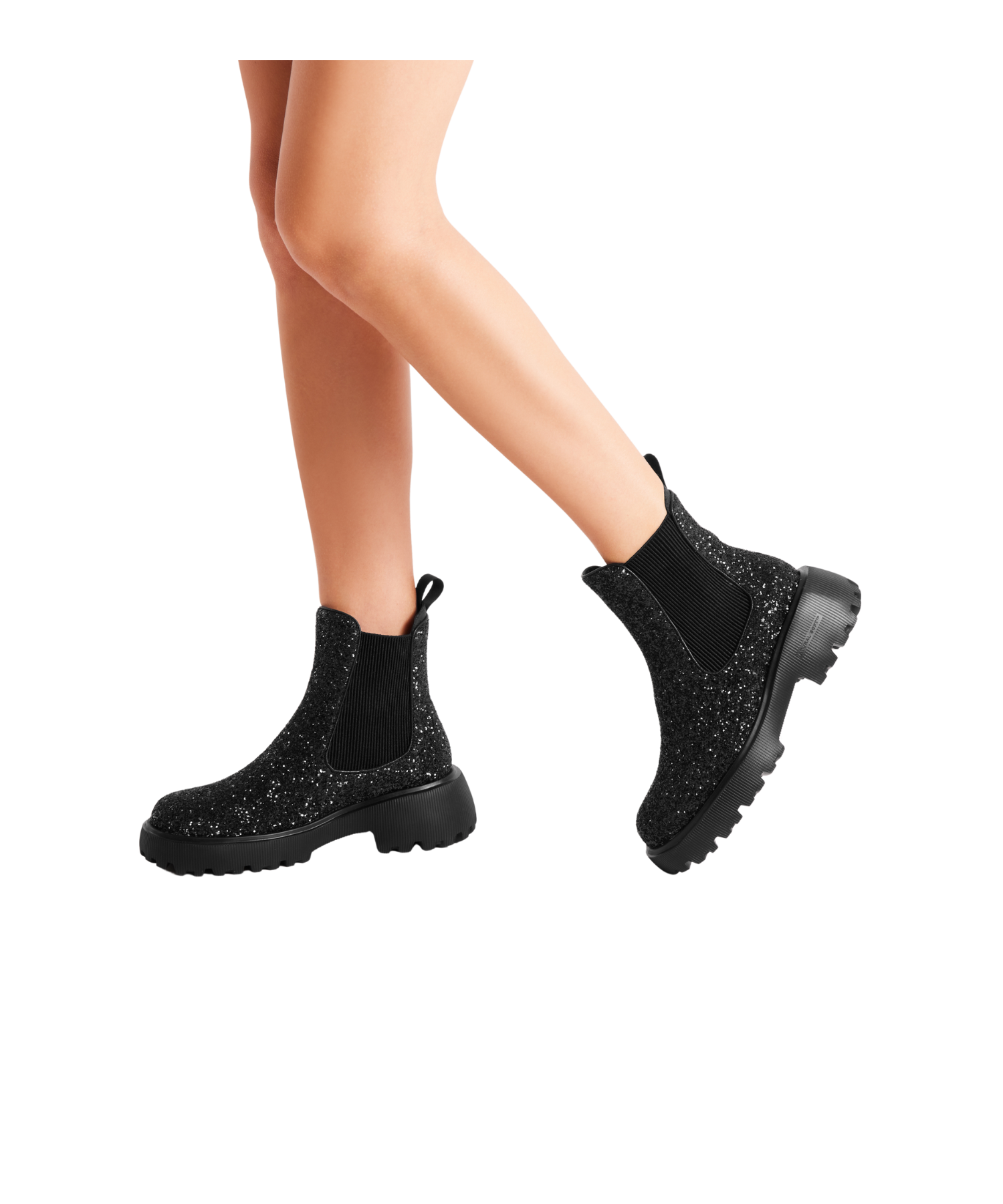 Woden - Aya sort glitter støvle