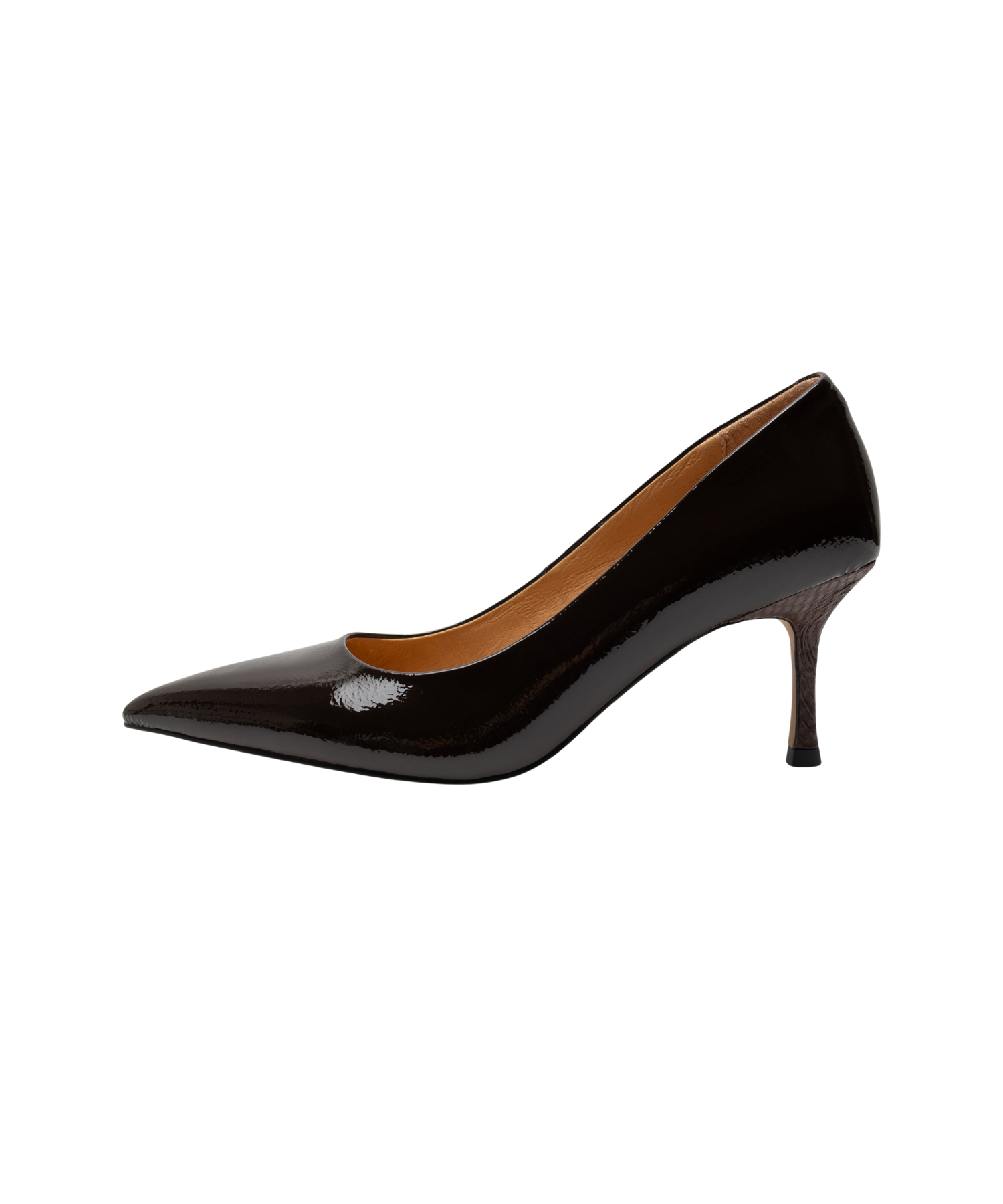 Woden - Dame pumps i mørk brun