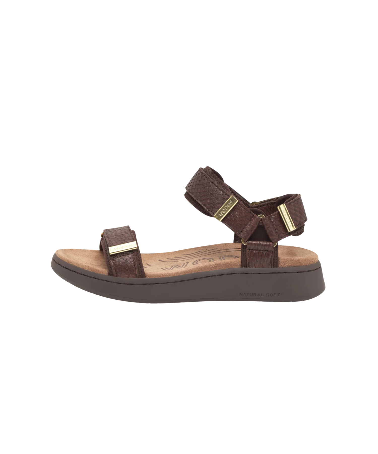 Woden - Brun dame sandal