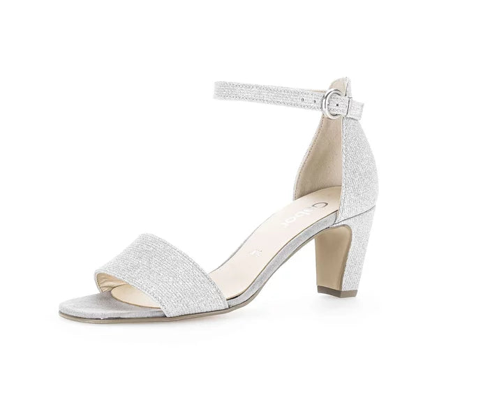 Gabor - Sølvfarvet pumps / sandal