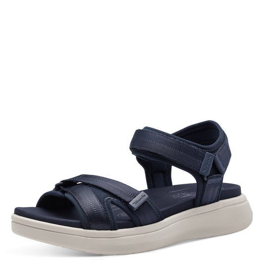 Tamaris - Blå sandal med velcro