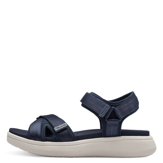 Tamaris - Blå sandal med velcro