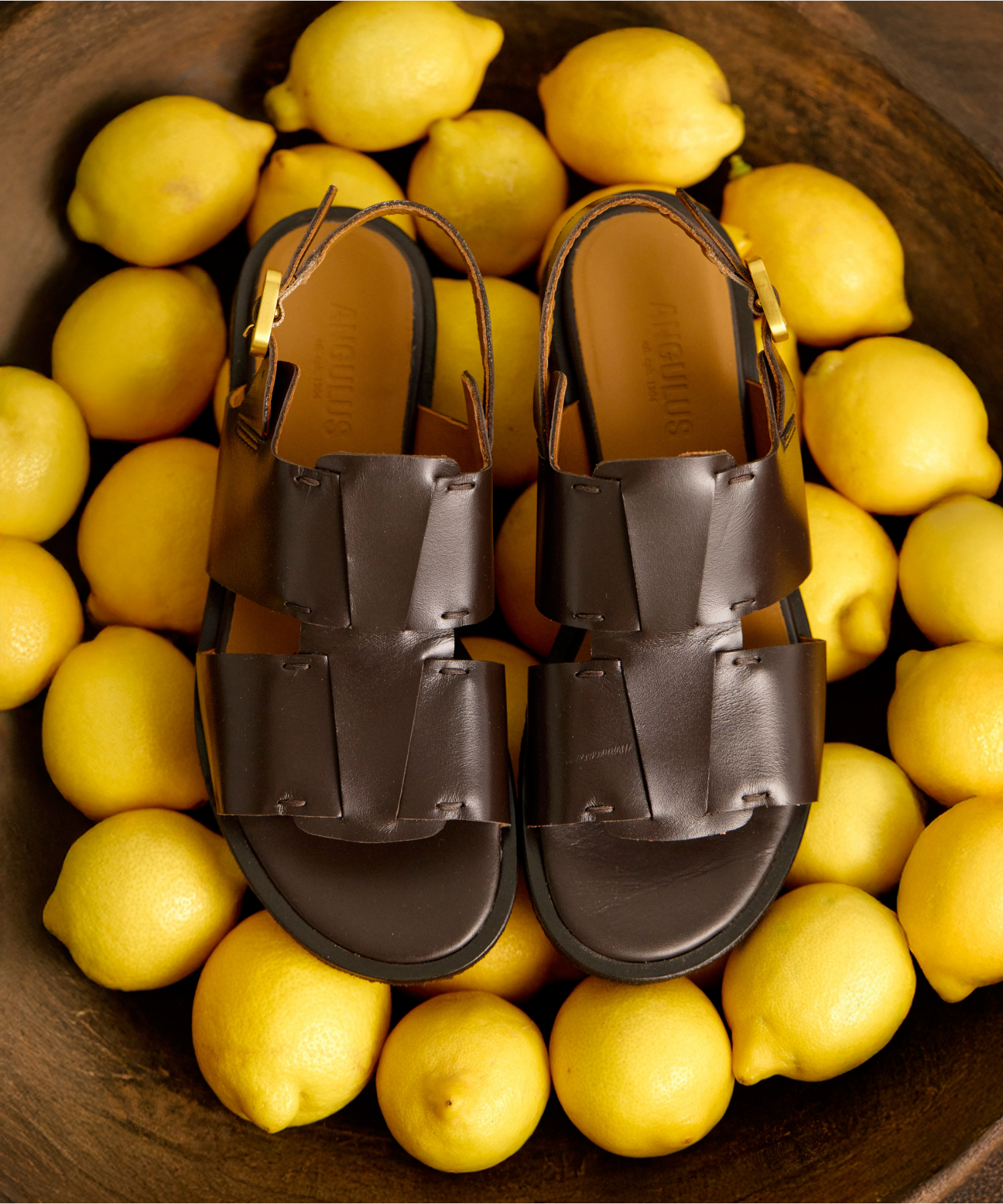 Angulus - Brun dame sandal