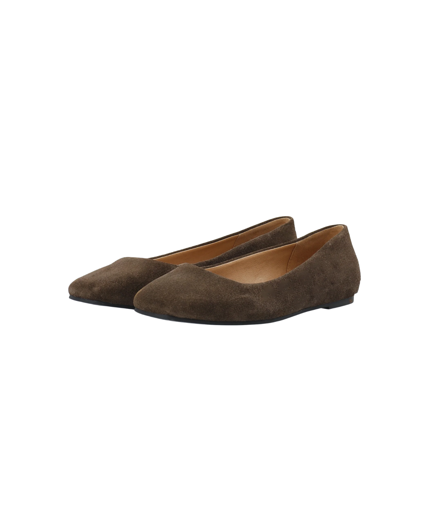 Cashott - Dame ballerina i mørk brun