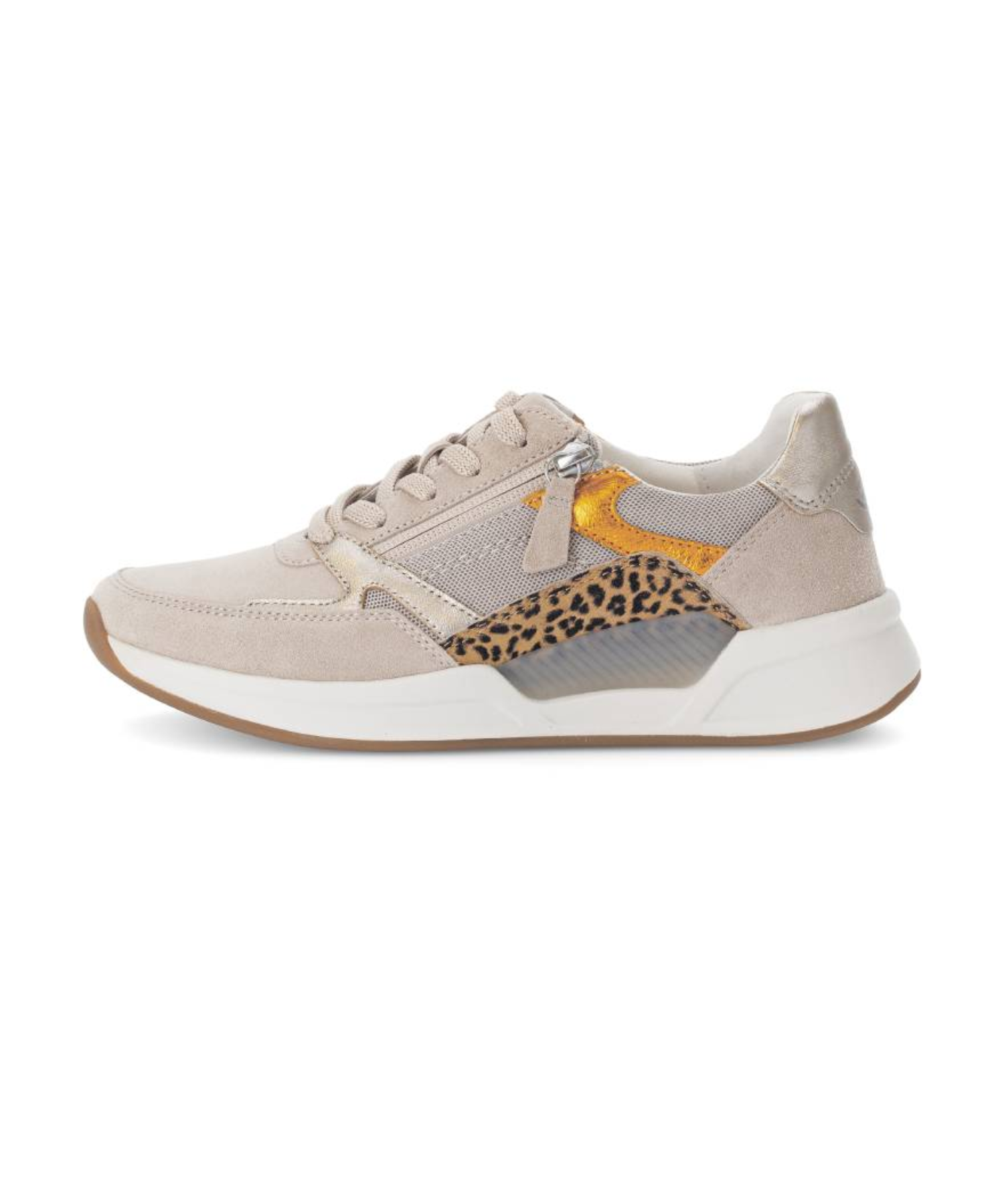 Gabor Rollingsoft - Lys sneakers med leopard