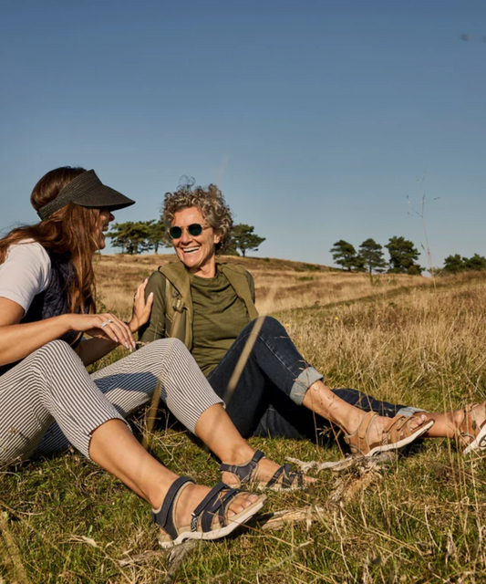Green Comfort - Blå dame sandal med Velcro