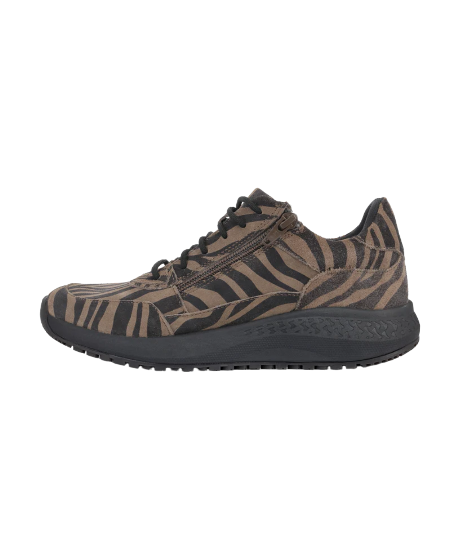 Green comfort - Dame sneakers i zebra print.