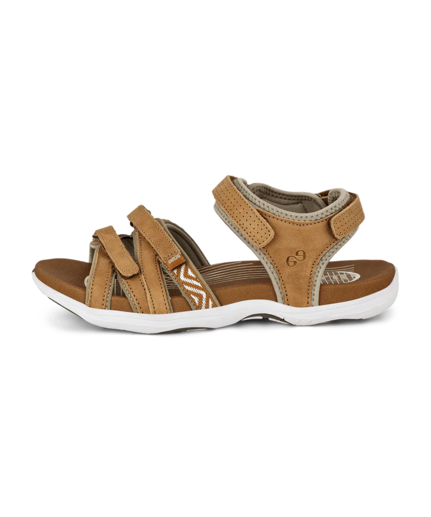 Green Comfort - Cognac sandal med Velcro