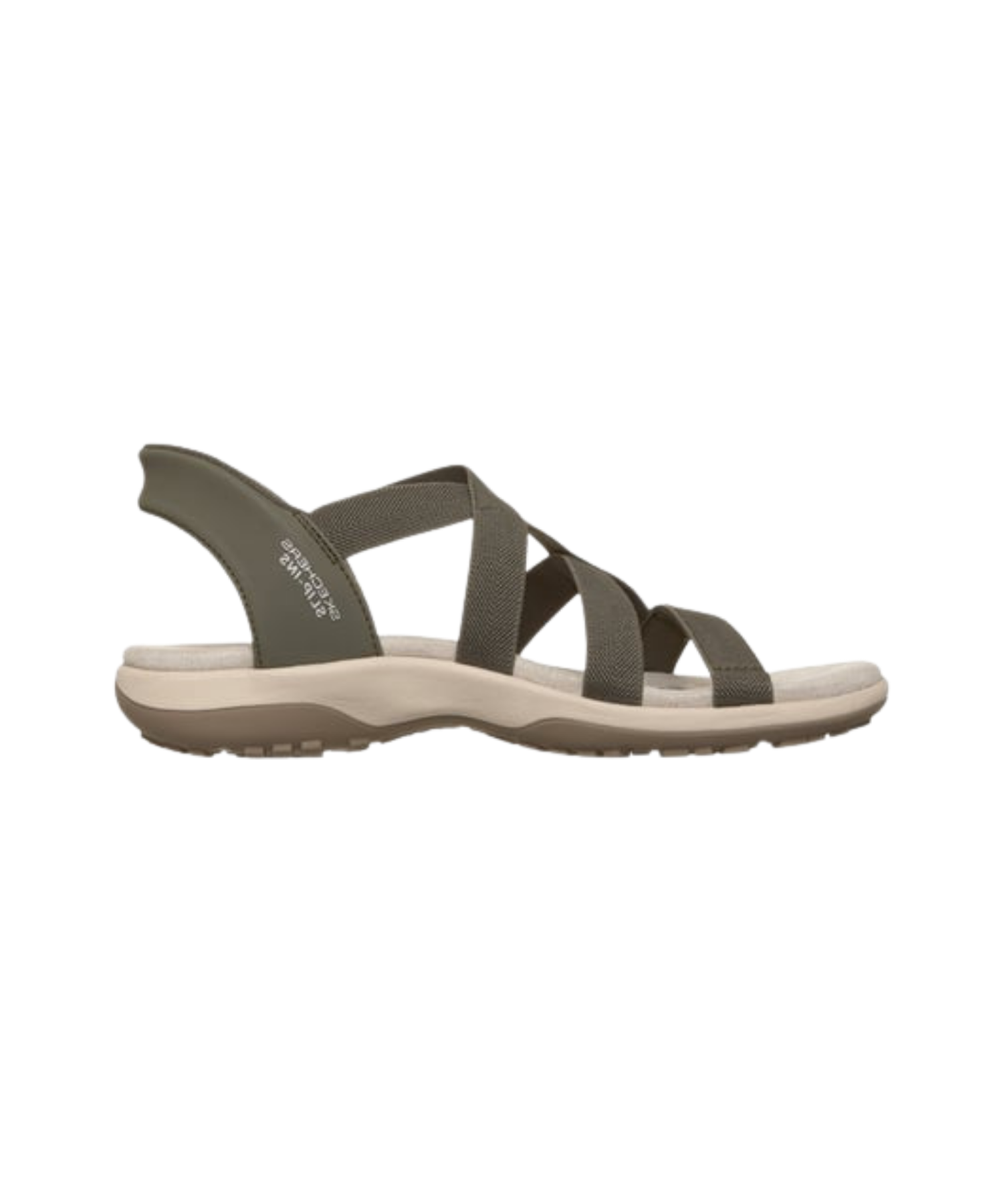 Skechers - Dame slip-in sandal i grøn
