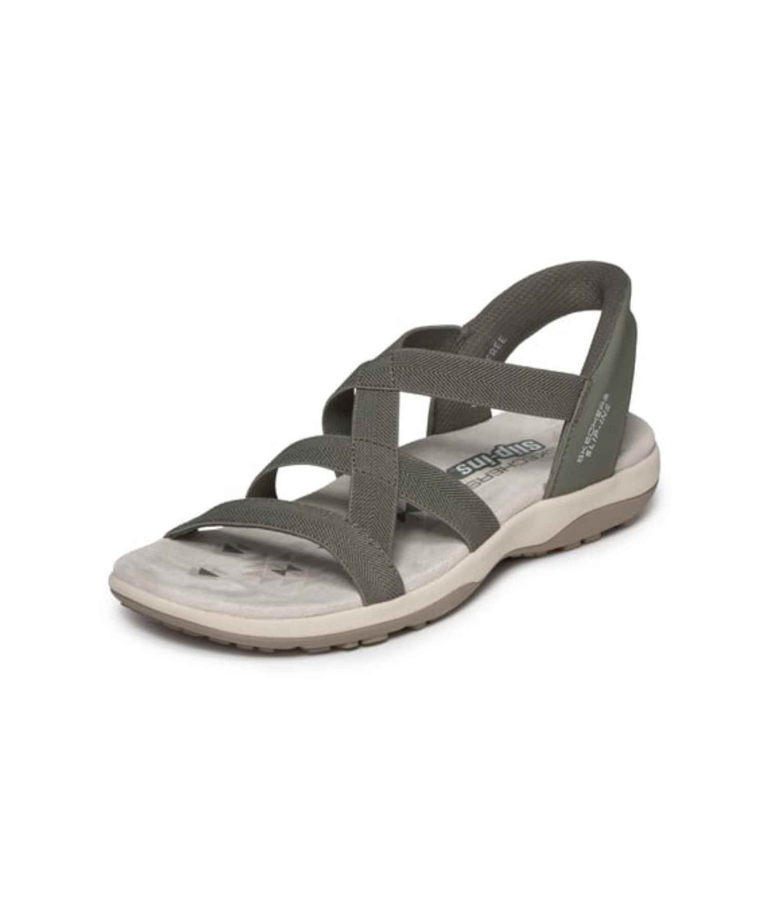 Skechers - Dame slip-in sandal i grøn