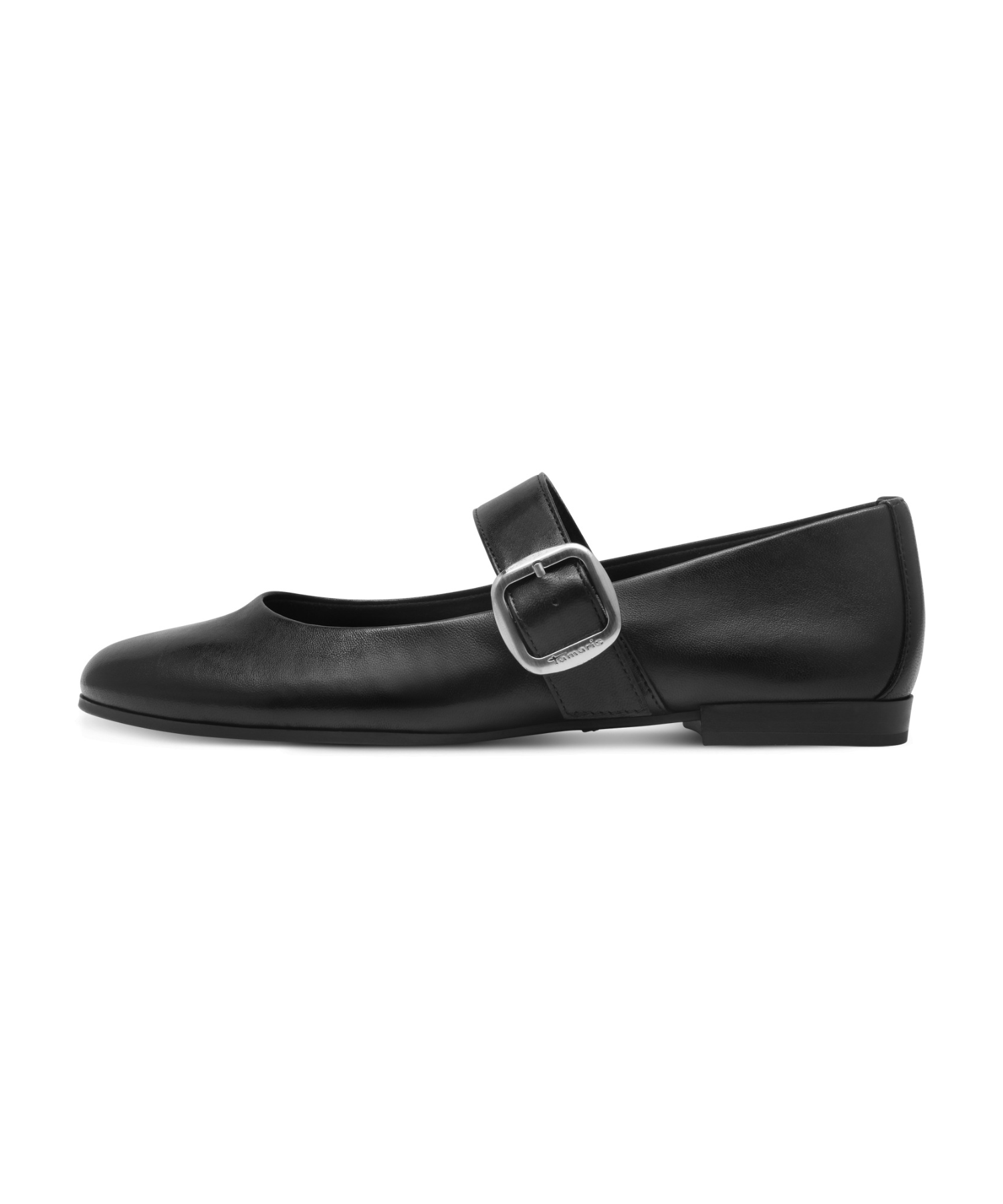 Tamaris - Sort ballerina med rem