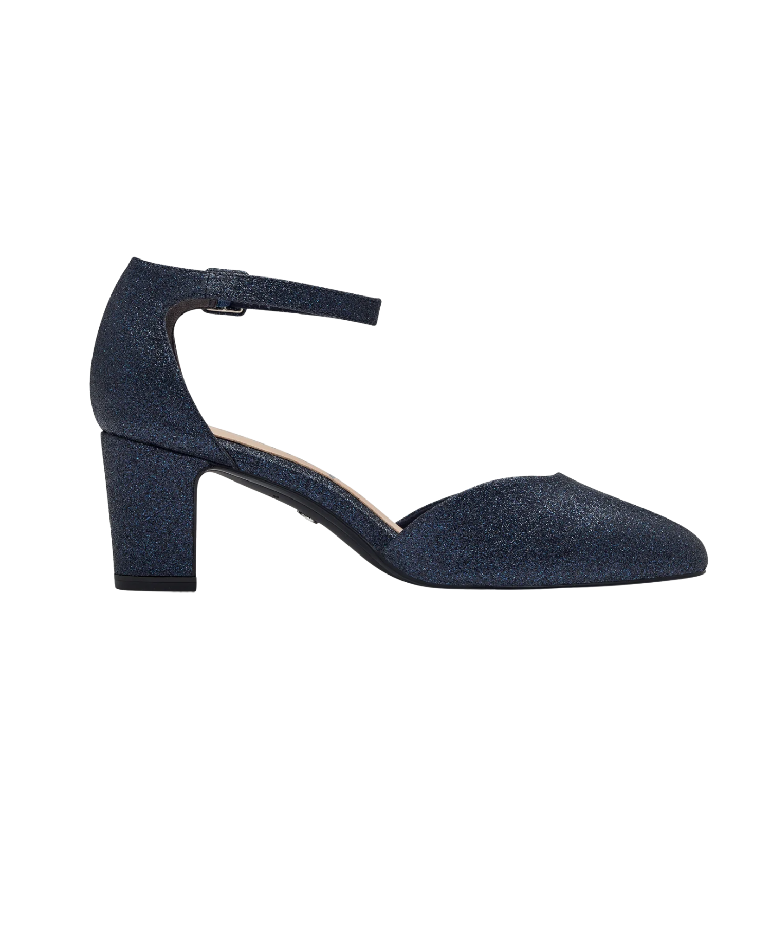 Tamaris - Blå glimmer pumps