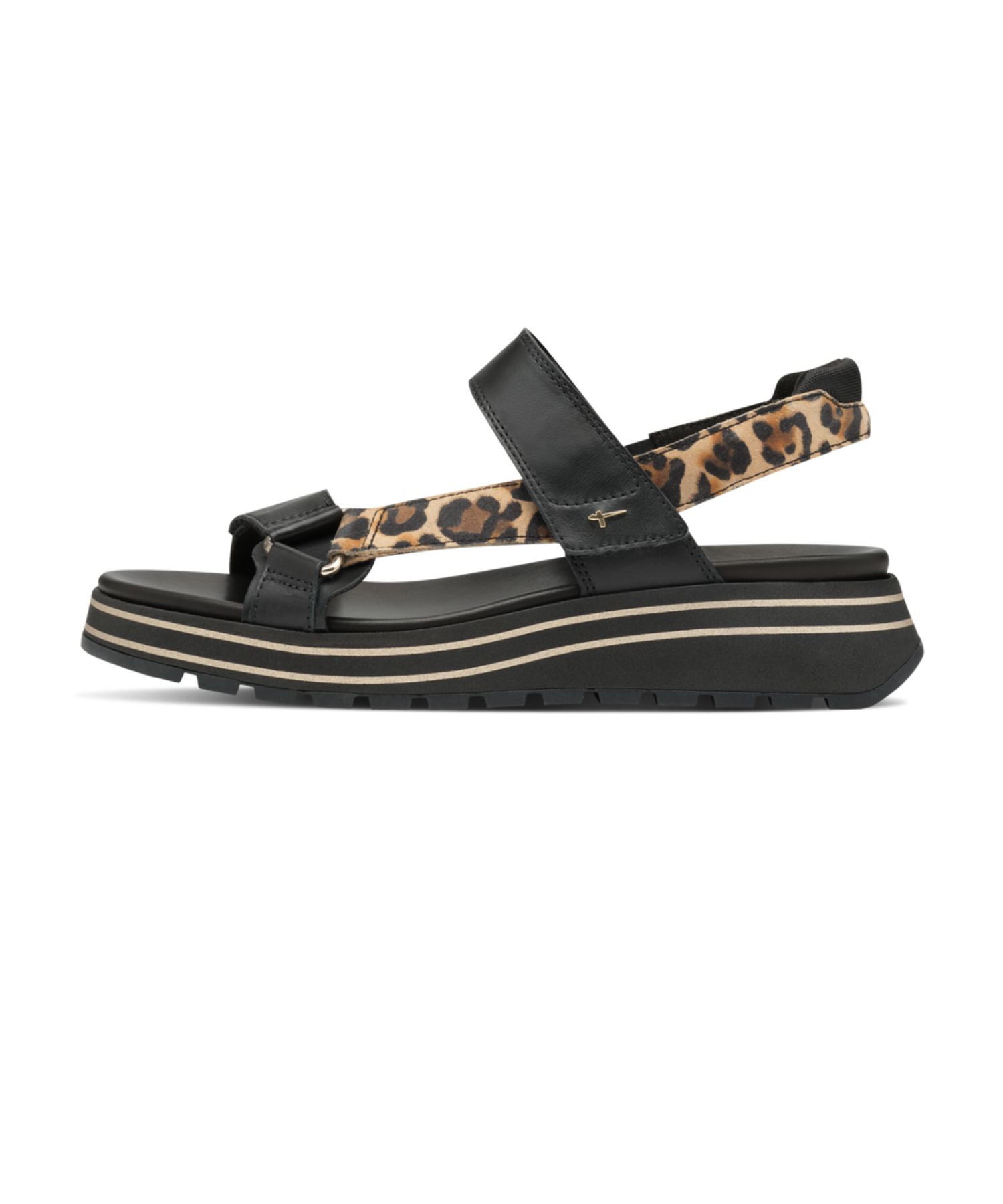 Tamaris - Sort læder sandal