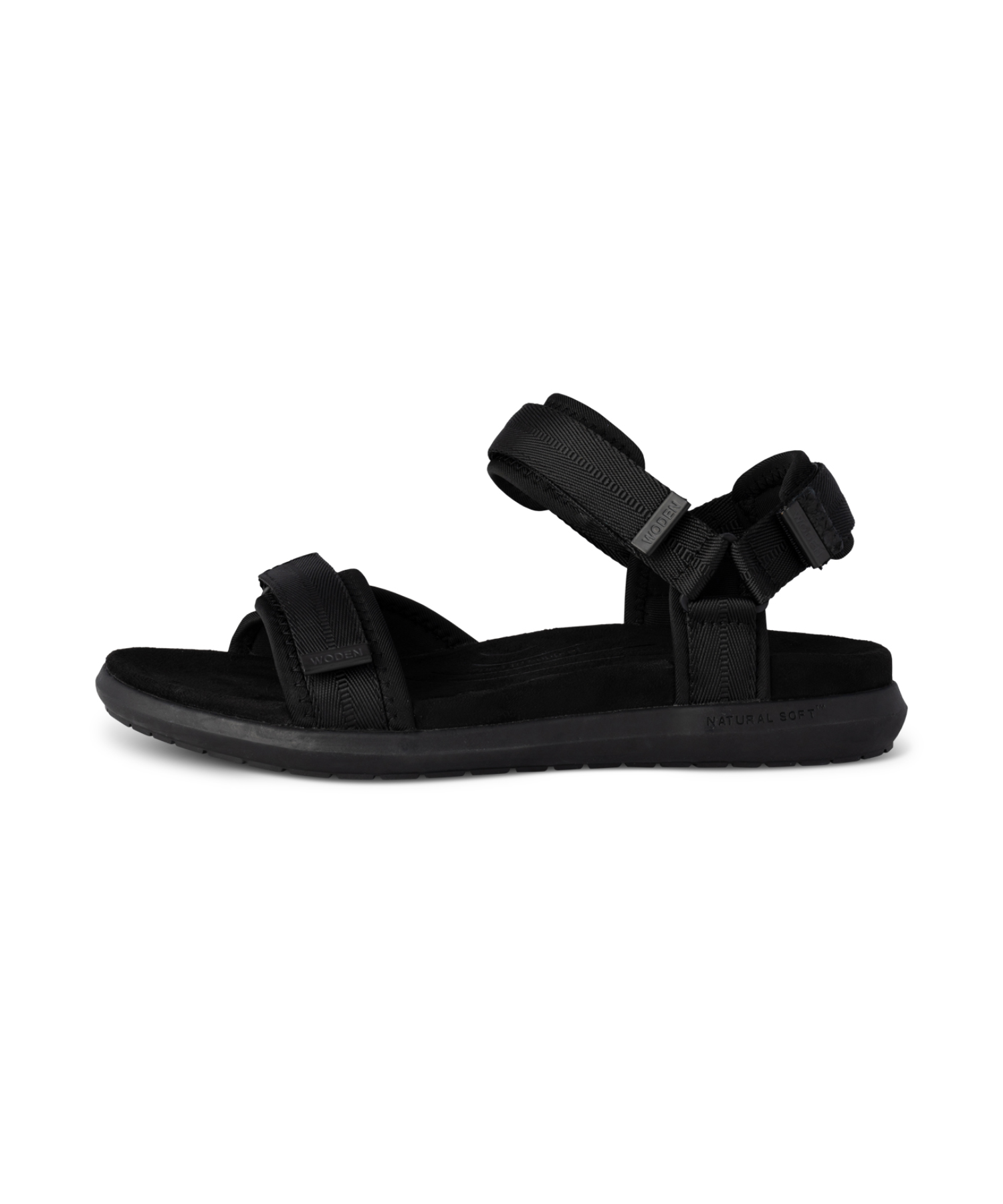 Woden - Line Lite Black Damesandal