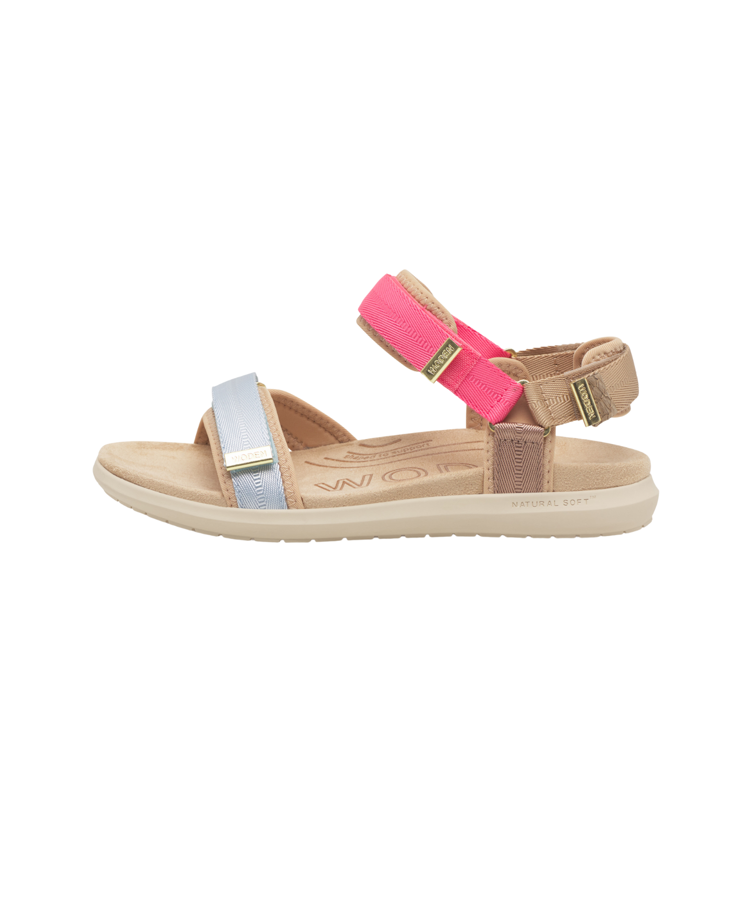 Woden - Line Lite Damesandal Raspberry