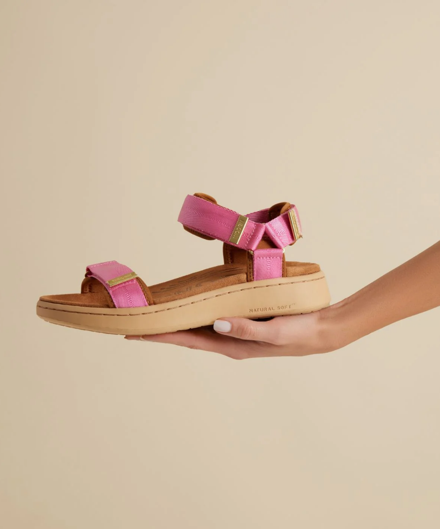 Woden - Pink dame sandal