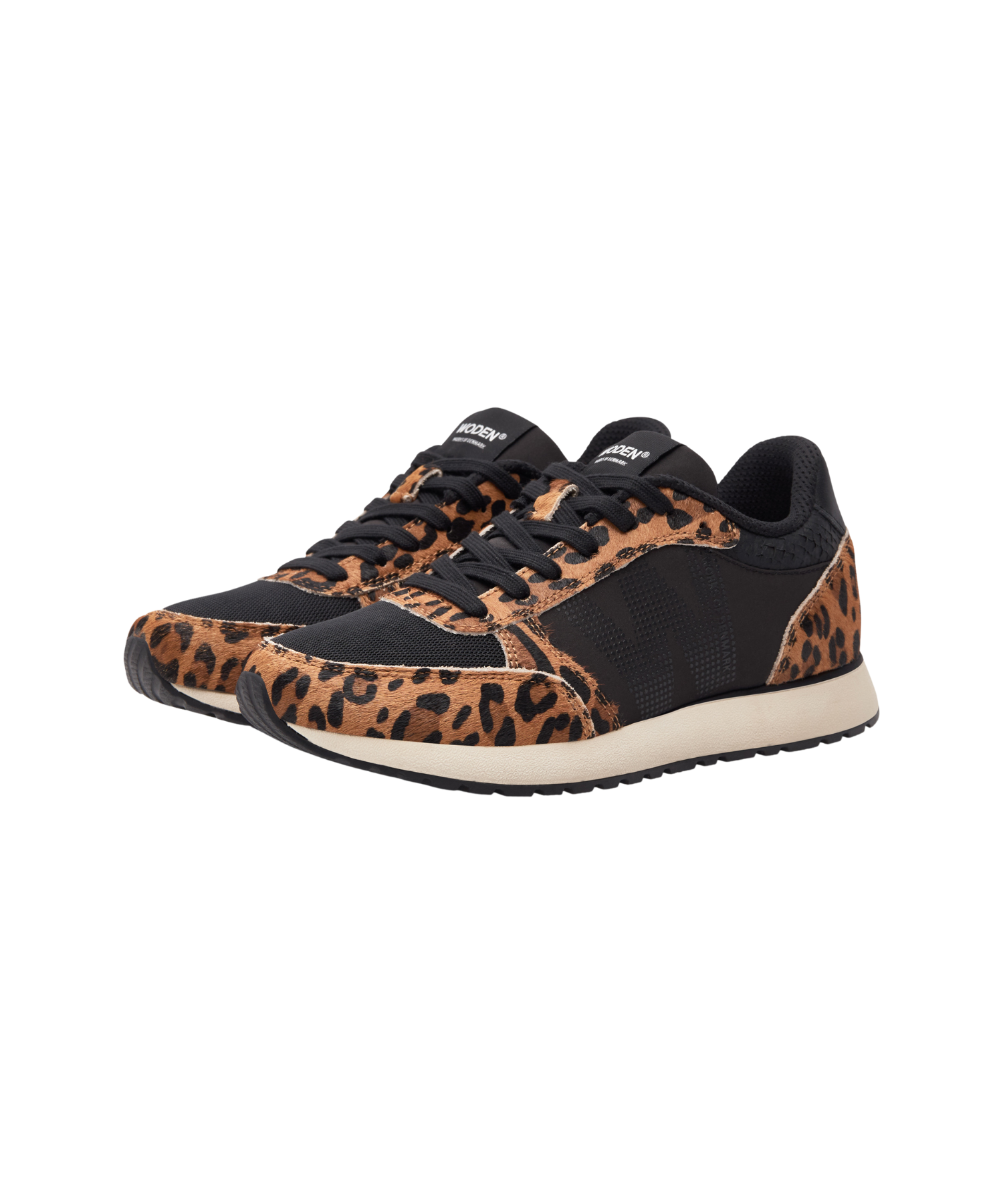 Woden - Ronja Leopard/sort sneakers