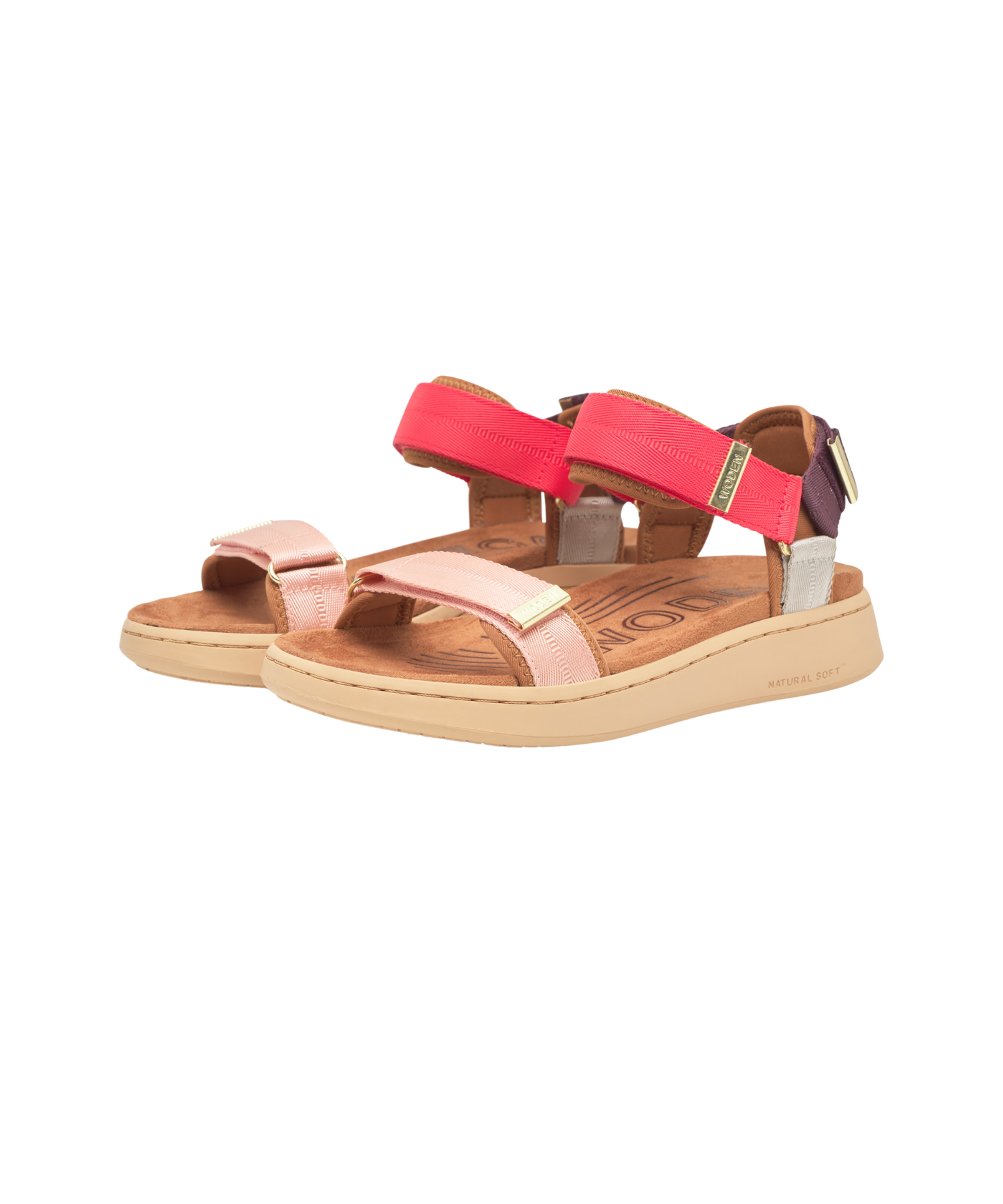 Woden - Line Damesandal Flame Multi