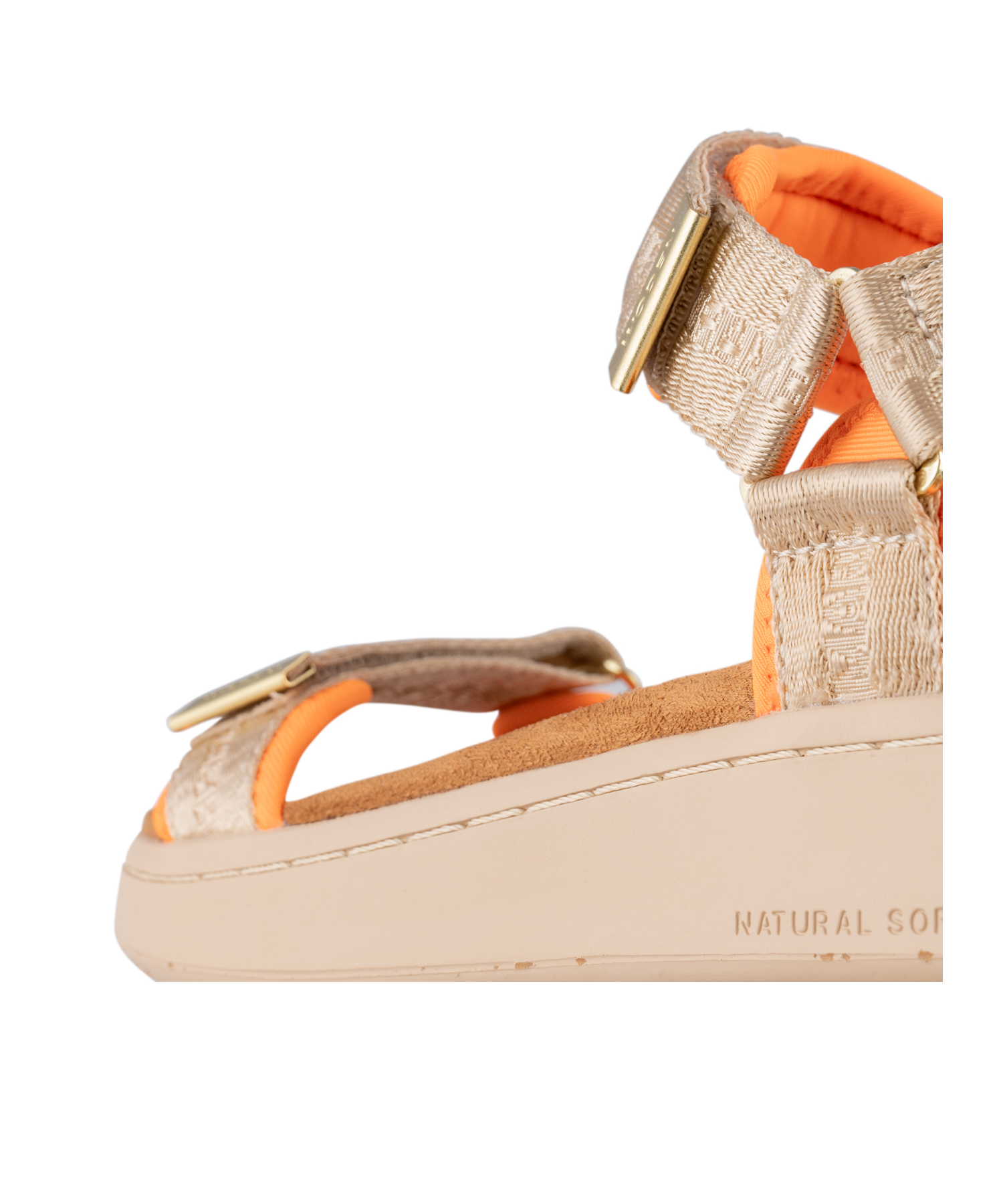 Woden - Line sandal coffee