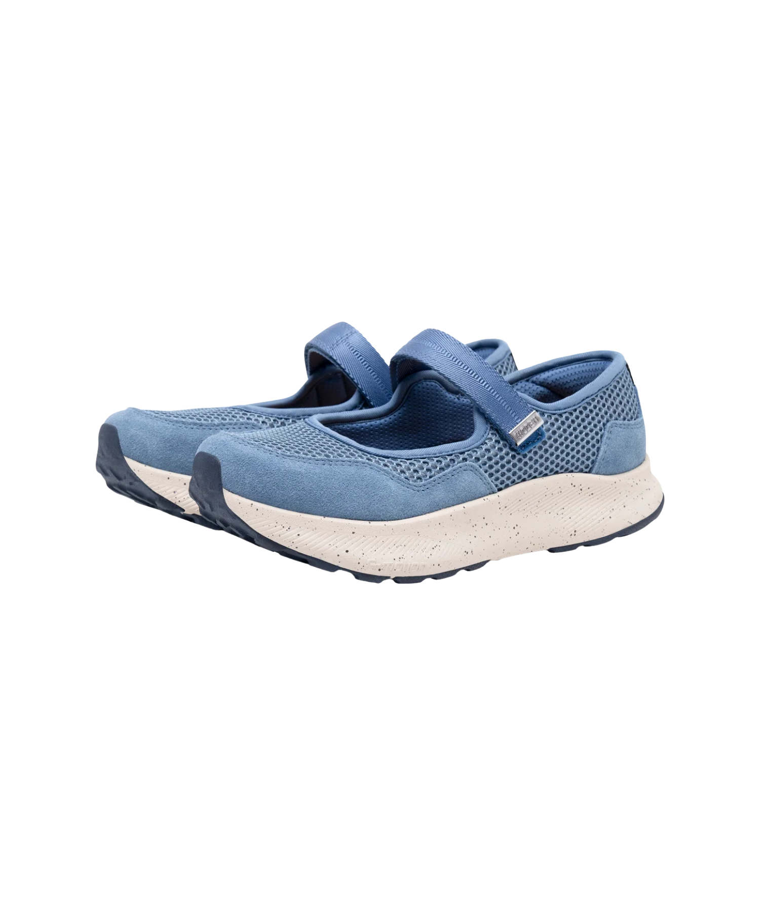 Woden - Dame ballerina i denim blå