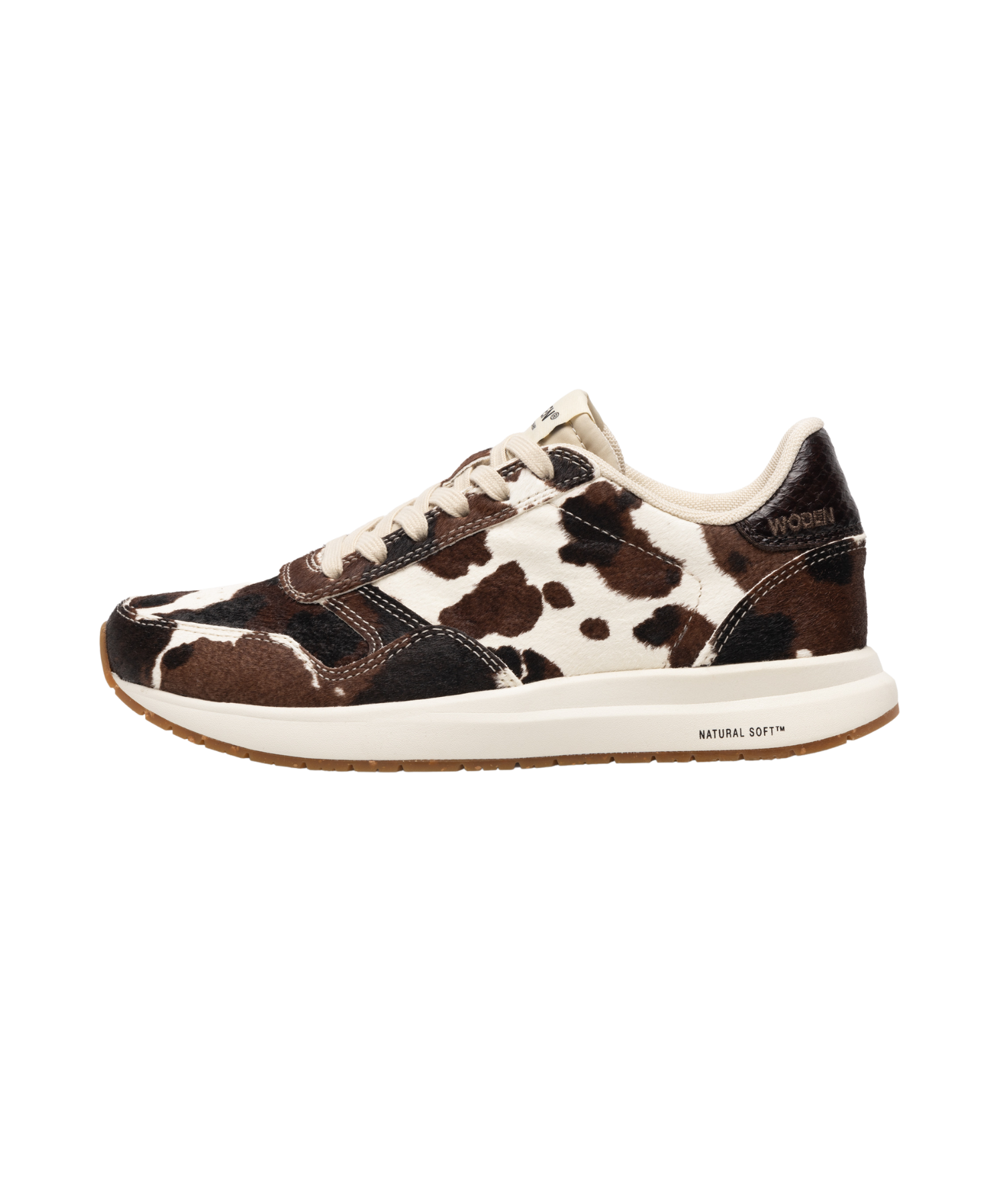Woden - Dame sneakers i cow print