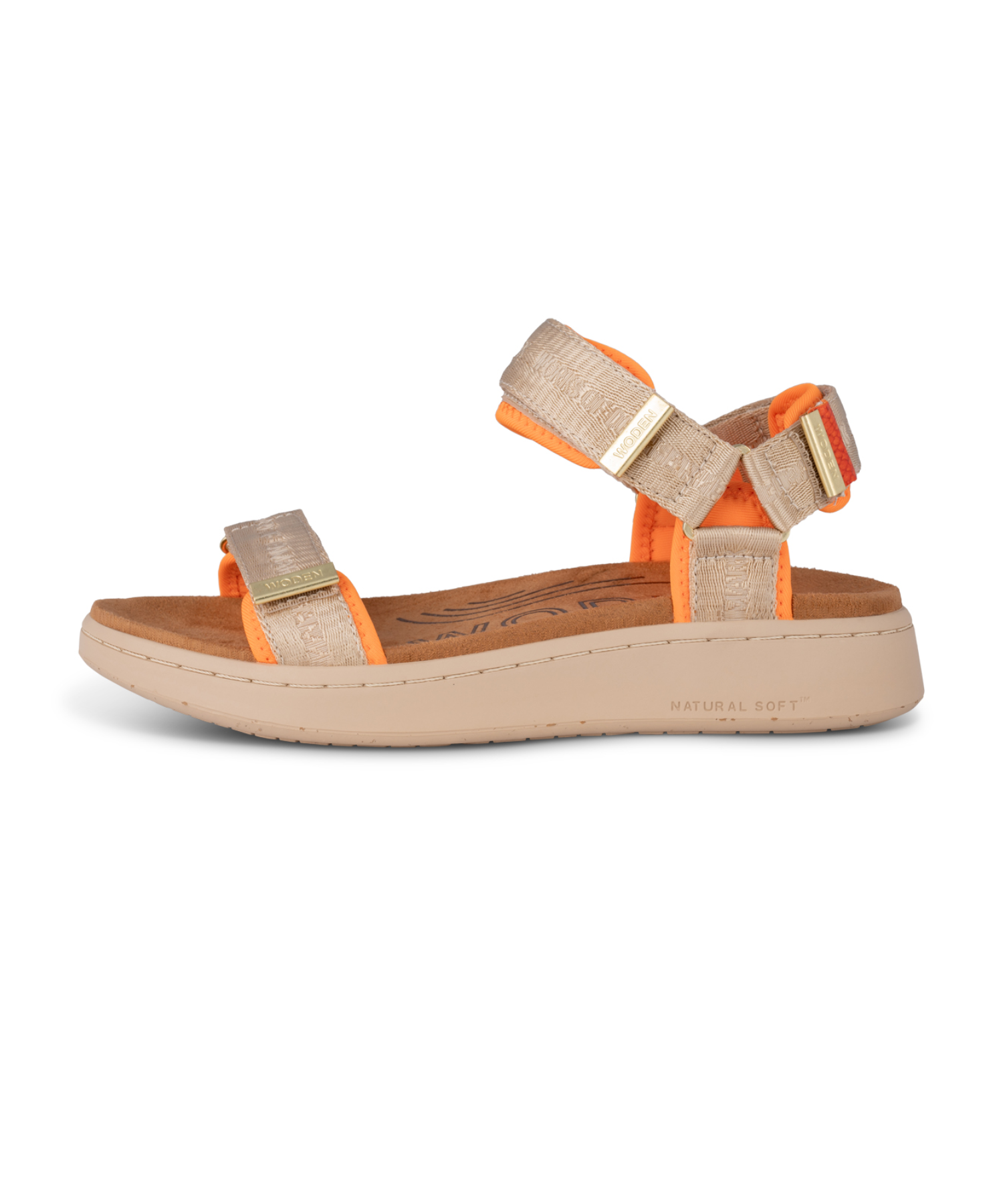 Woden - Line sandal coffee